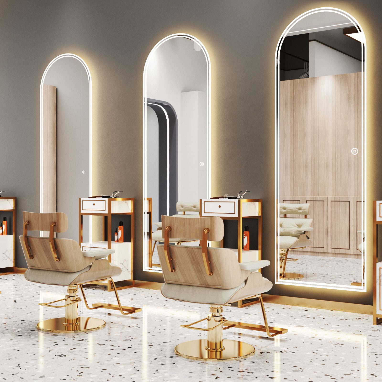 WDWRITTI Spiegel groß für Friseurladen Hotel Garderobe & Flur Schlafzimmer günstig online kaufen