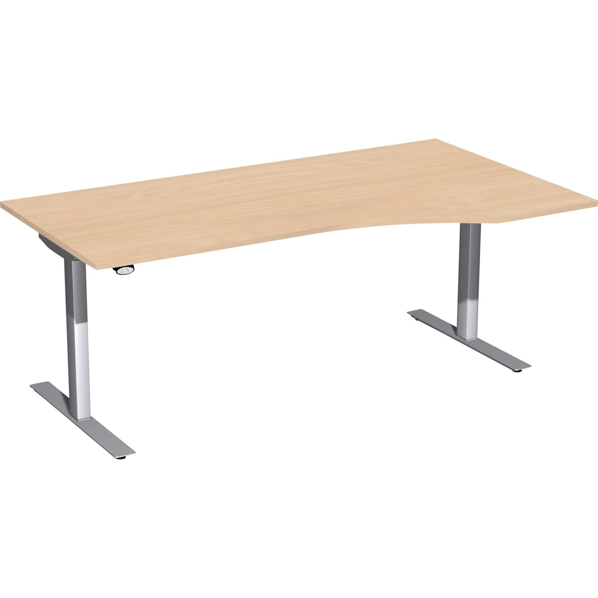 geramöbel Schreibtisch Elektro-Hubtisch rechts S-08F1811-BS buche/silber