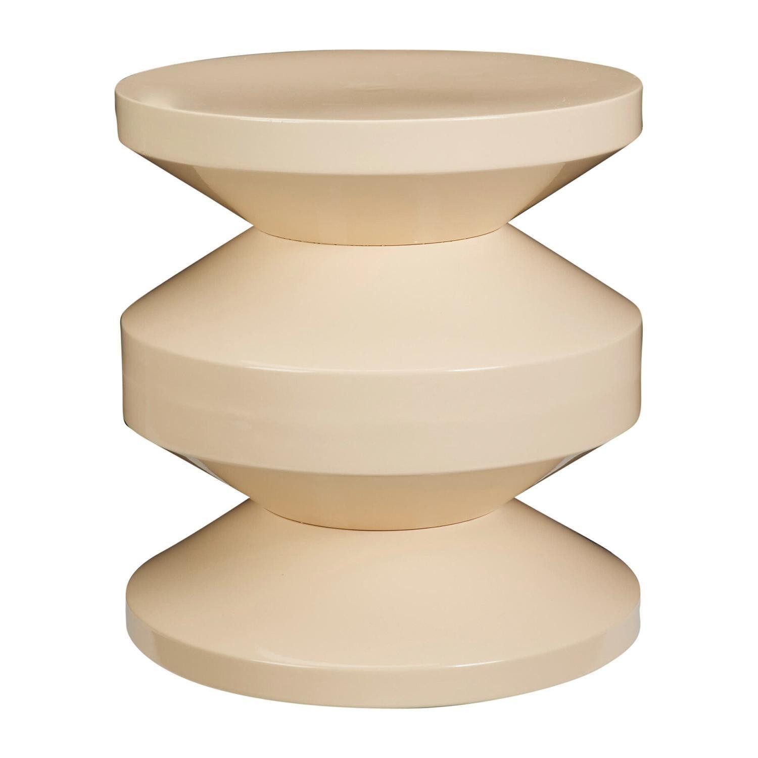 Koopman Beistelltisch MESO, Creme, Eisen, Ø 31 x H 33 cm