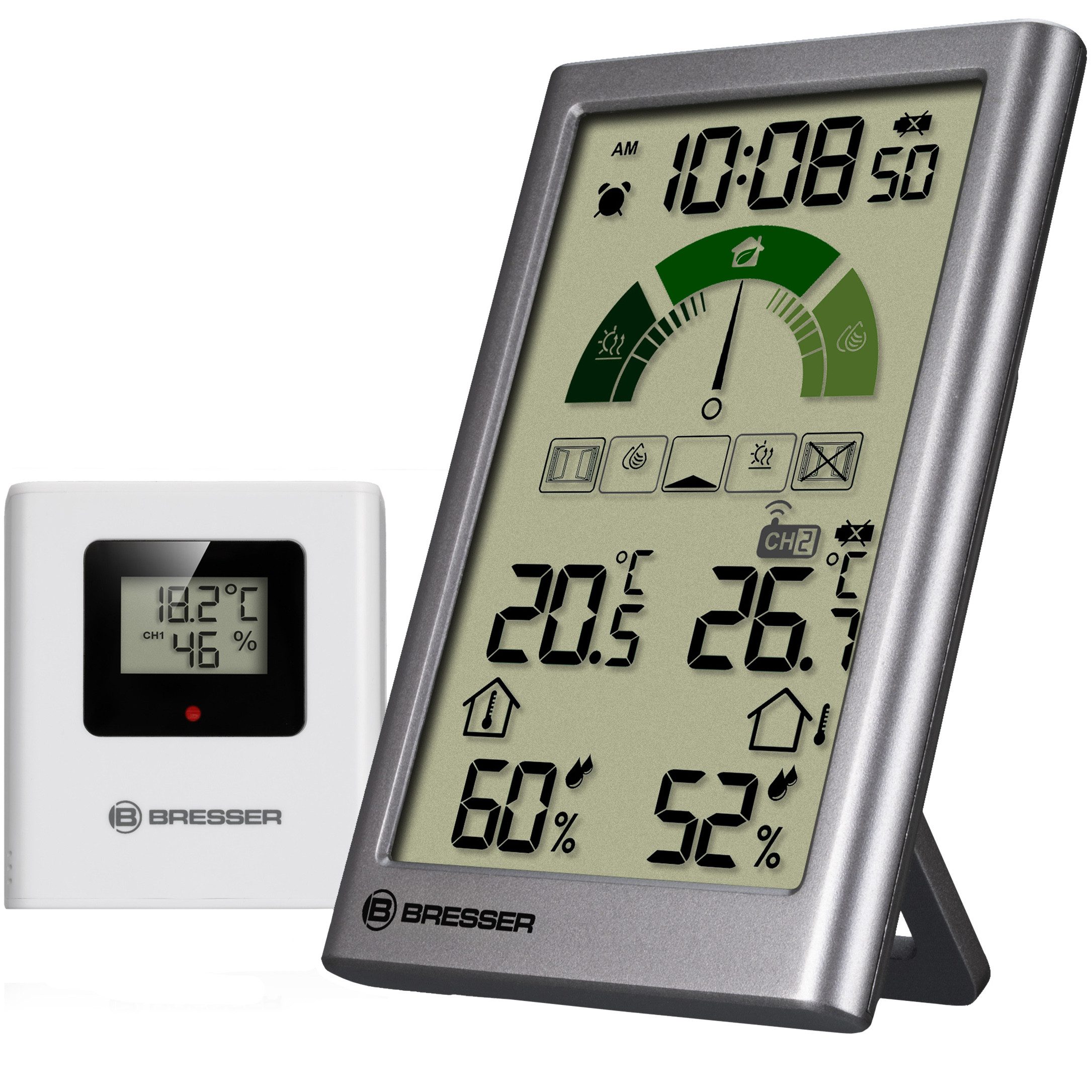 Hygrometer BRESSER Thermo-Hygrometer mit Lüftungsempfehlung VentAir V