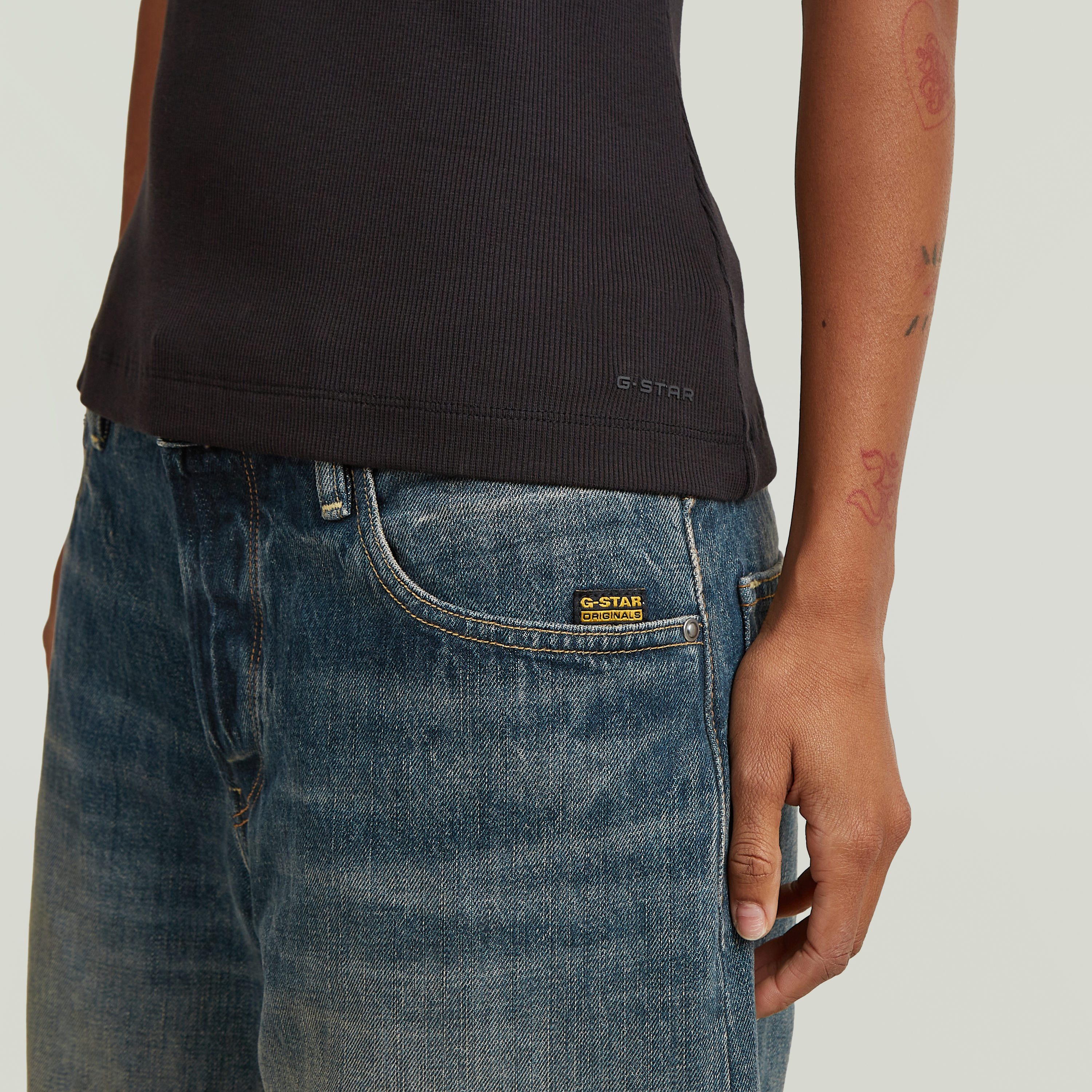 G-STAR T-Shirt Slim Rib Wmn in Rundhalsform