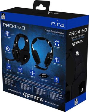 4Gamers PRO4-80 Stereo Gaming-Headset (Mikrofon abnehmbar)