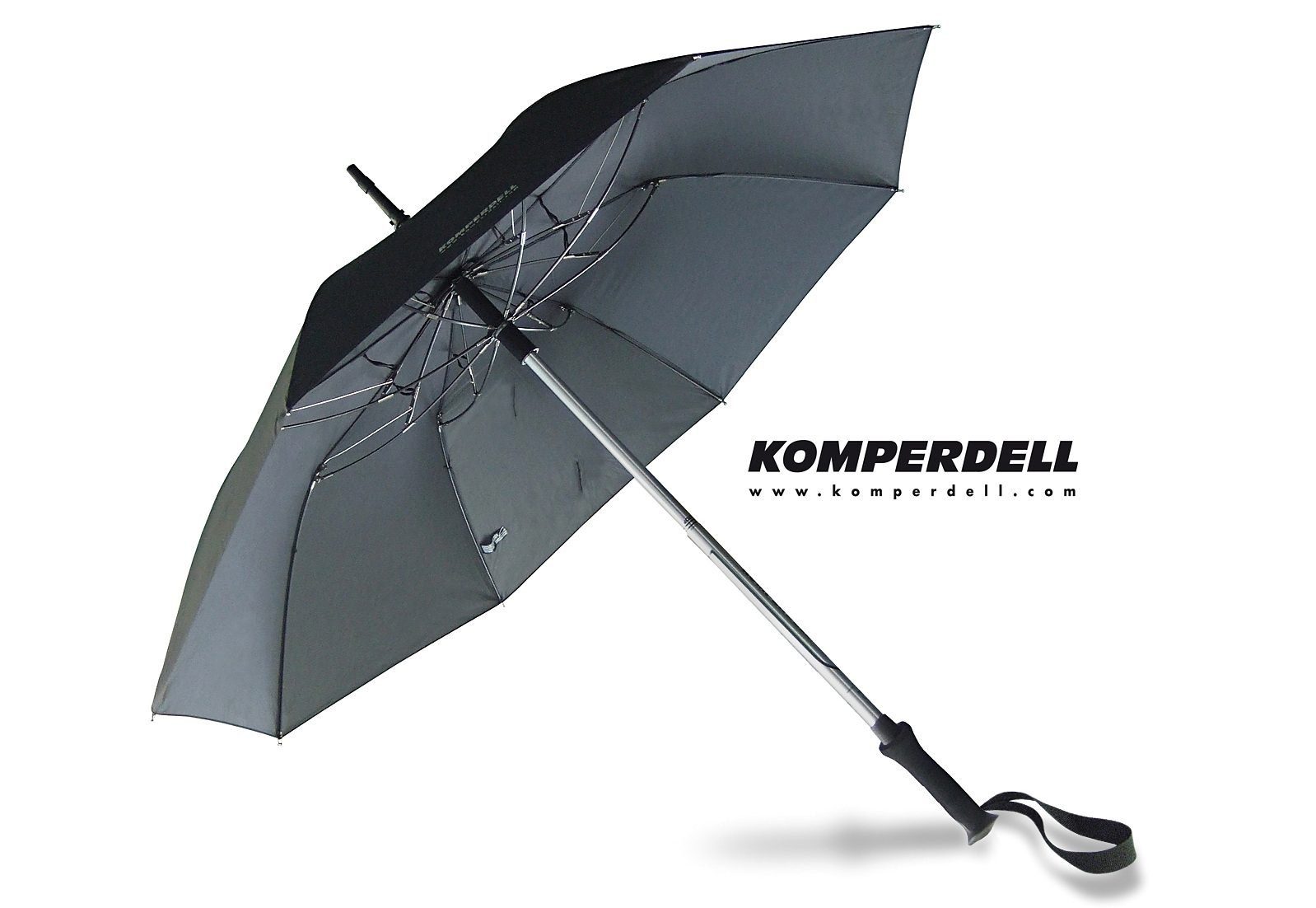 integriertem Teleskop-Wanderstock Wanderstock integriertem EuroSCHIRM® m. Schirm, mit Stockregenschirm KOMPERDELL