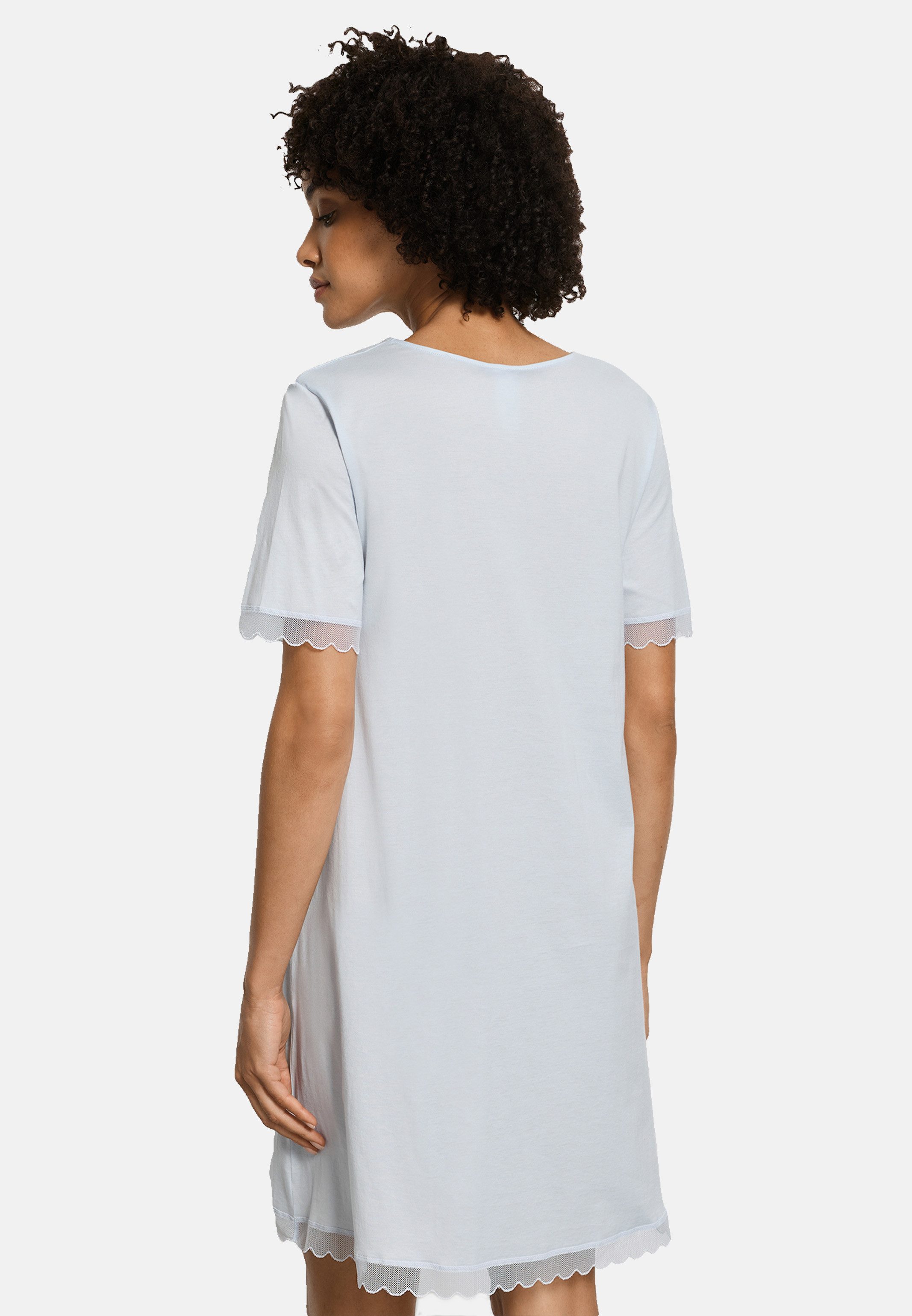 Hanro Nachthemd Inaya (1-tlg) Nachthemd - Baumwolle - Atmungsaktiv - Details aus Spitze