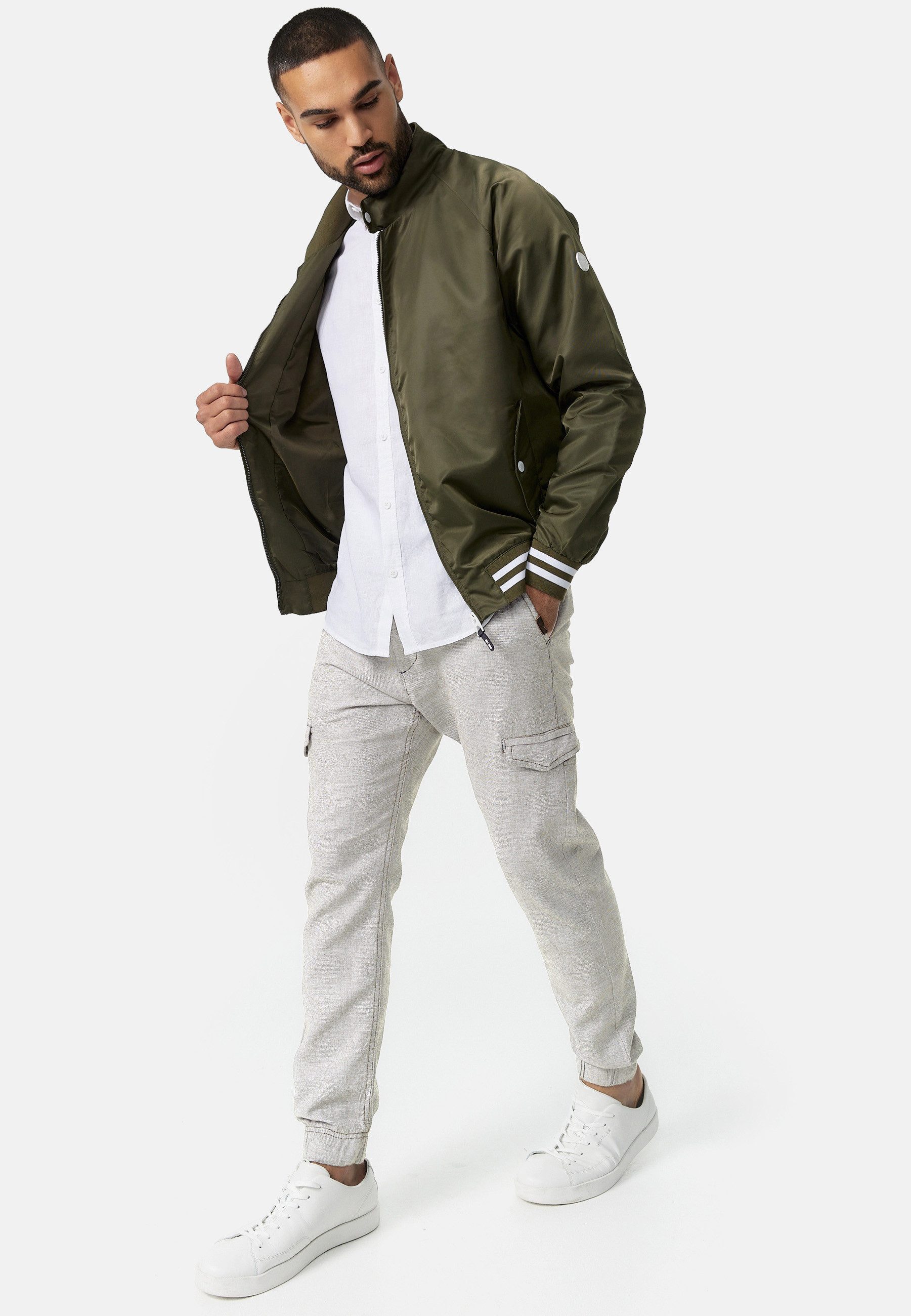 Indicode Leinenhose Herren Booth Sommerhose Leinen Herrenhose mit 6 Taschen, 55% Leinen