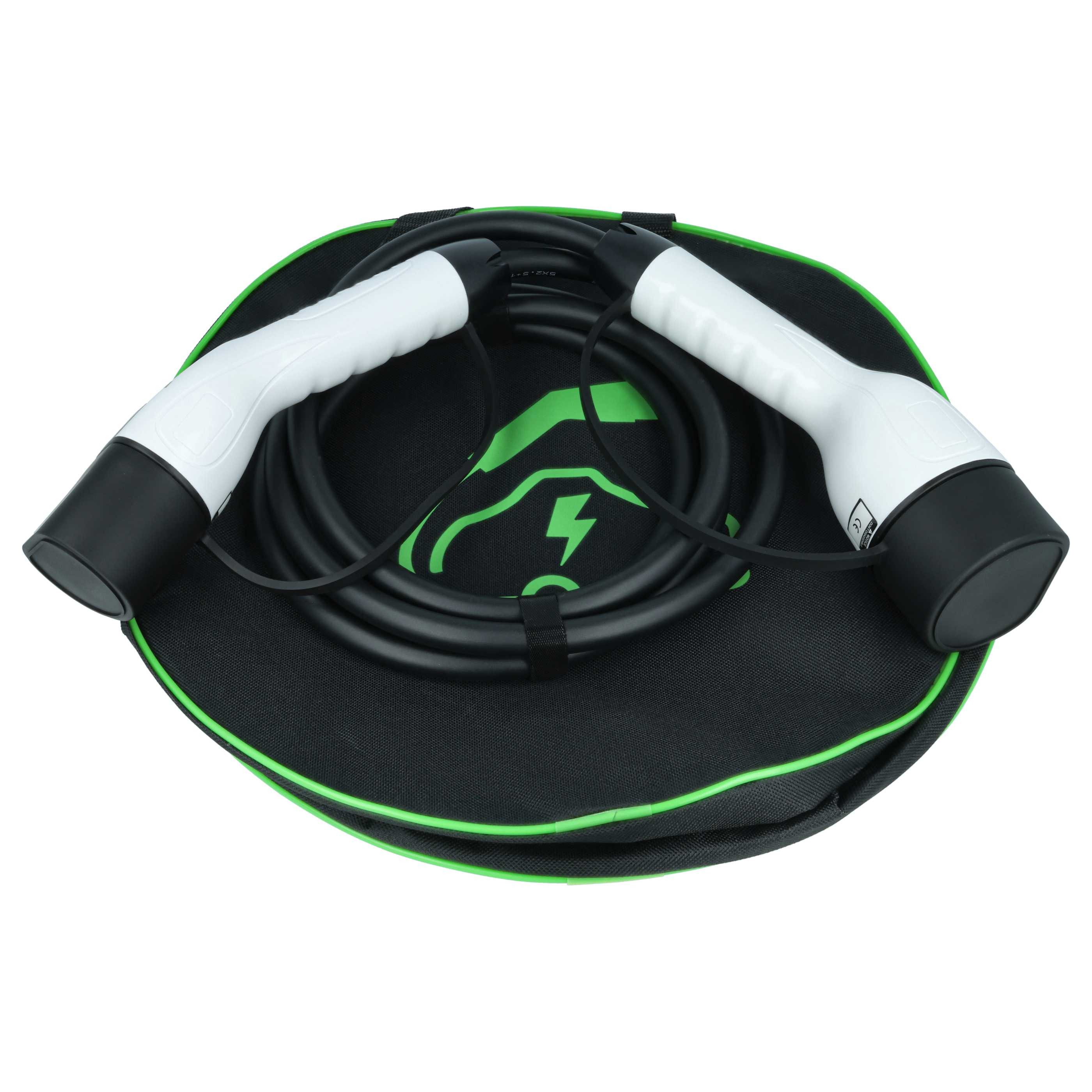 vhbw Typ 2 Ladekabel 11 kW 3-phasig für Elektroauto / Plug-in-Hybrid Autoladekabel, (300.0 cm), Gummischutzkappe