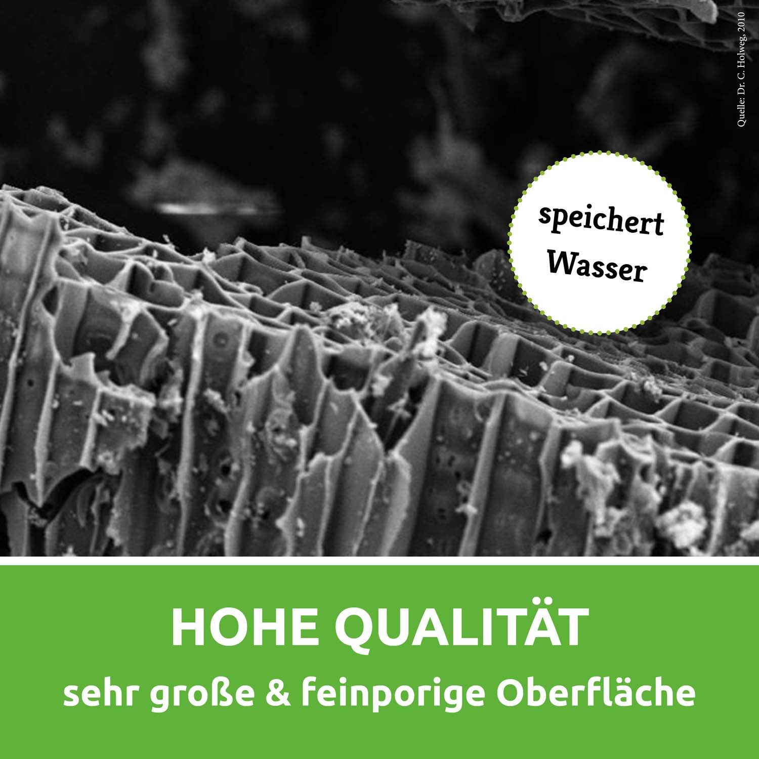 Fischer's EM-Chiemgau Bodenverbesserer RoPro-Streu Bio Pflanzenkohle, Lose abgefüllte Pflanzenkohle mit mikrobieller Voraktivierung., Mikrobiell voraktivierte B – Bild 5 von 5
