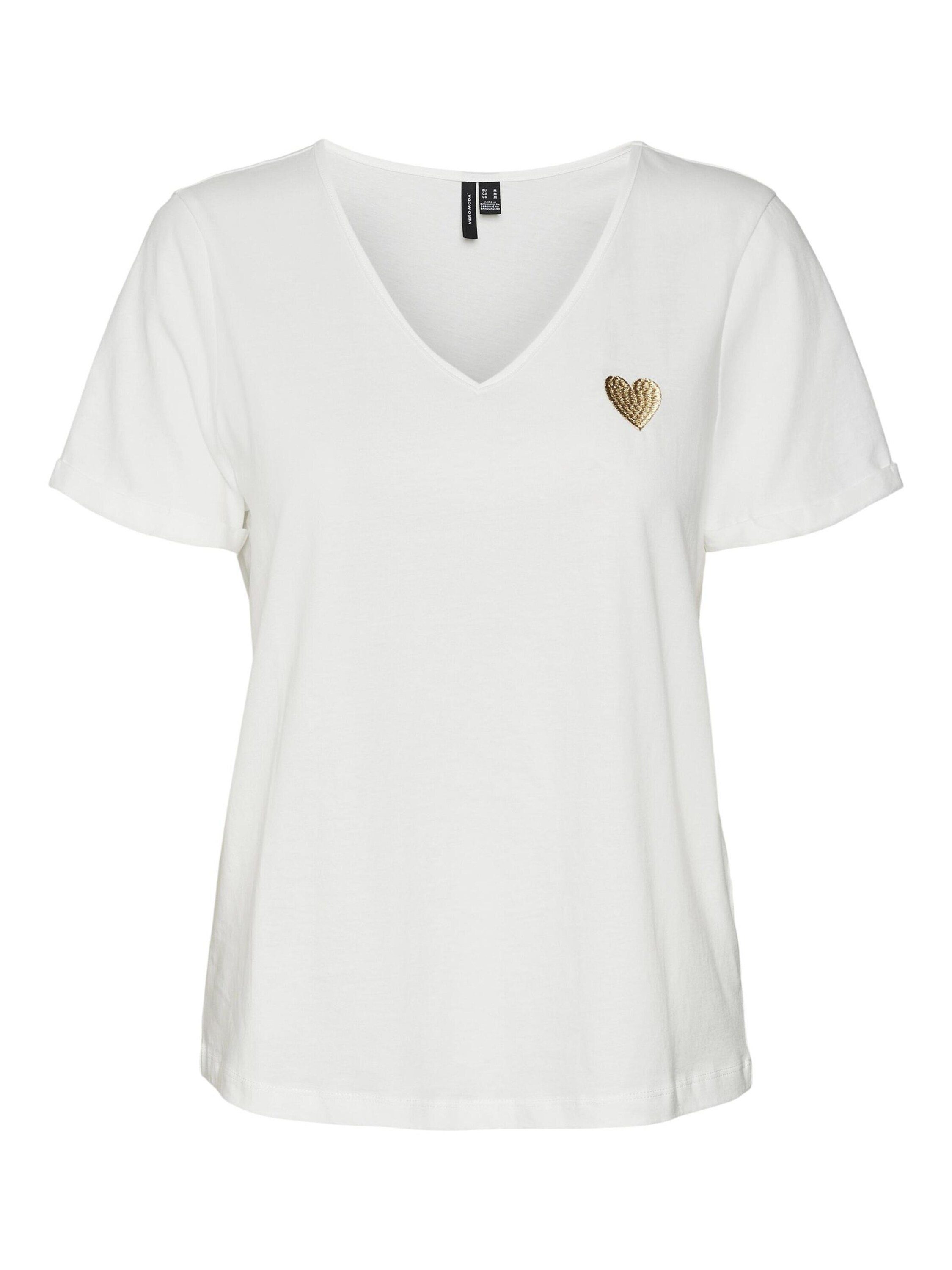 Vero Moda T-Shirt PRYLA (1-tlg) Stickerei