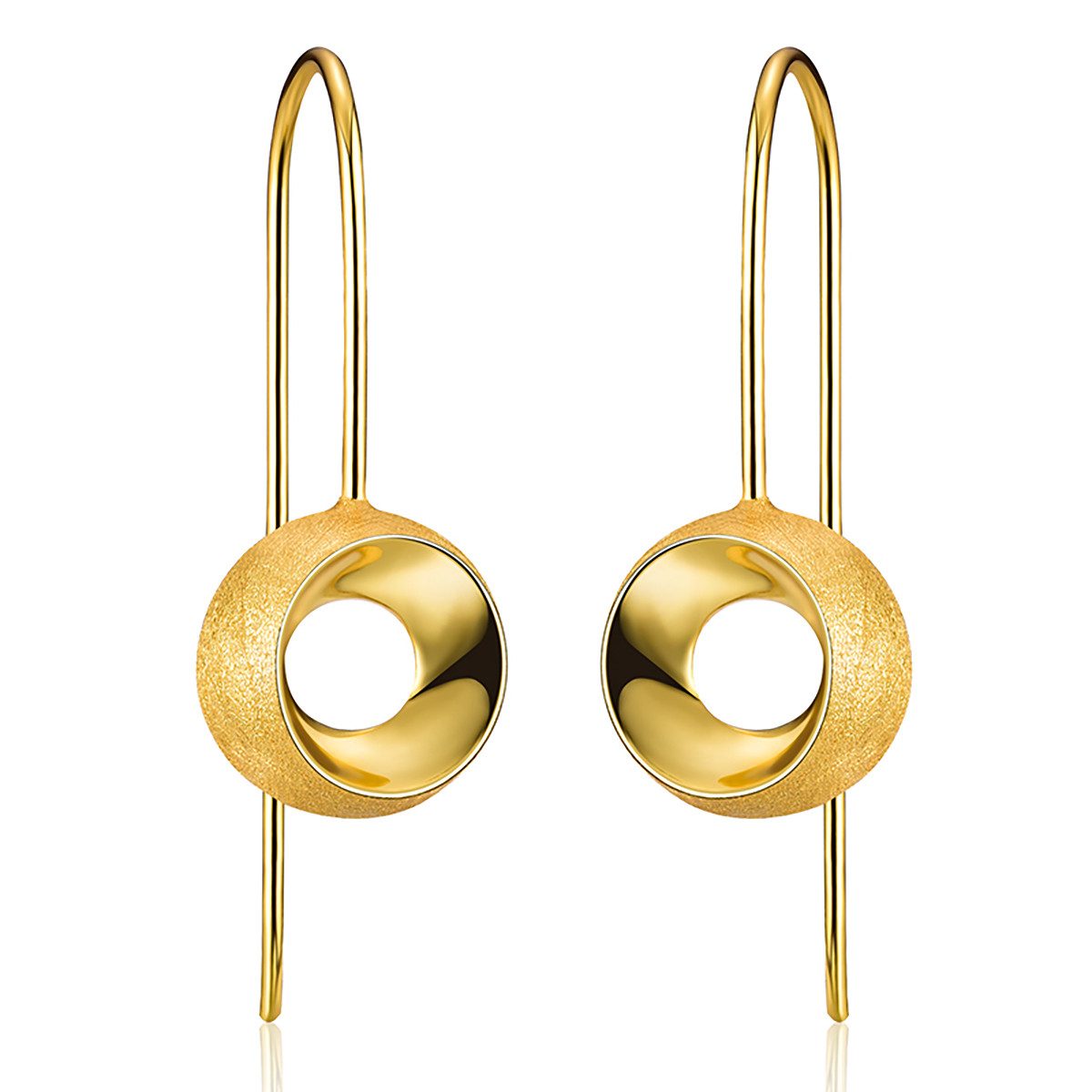 Paar Ohrhänger minimalistische Hängeohrringe kleiner Kreis