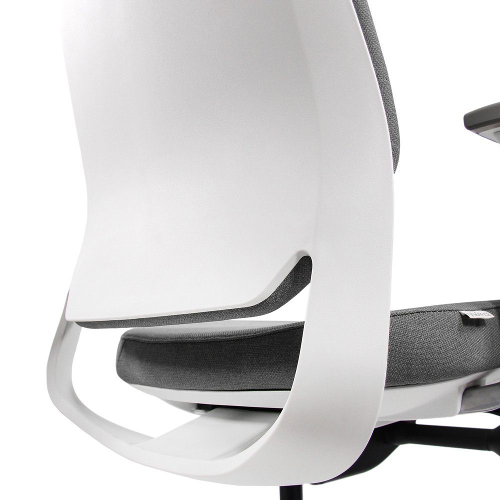 OFFICE Bürostuhl St), CHIARO WHITE ergonomisch Grau Stoff T4 (1 hjh Schreibtischstuhl Drehstuhl Profi
