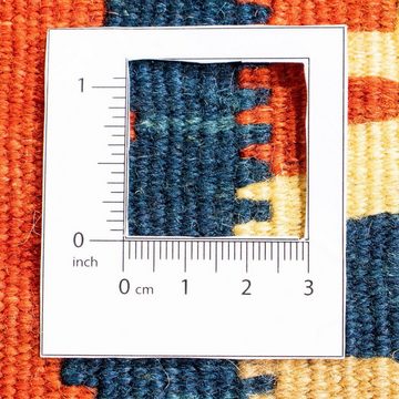 Wollteppich Kelim - Oriental quadratisch - 100 x 100 cm - dunkelblau, morgenland, quadratisch, Höhe: 6 mm, Wohnzimmer, Einzelstück