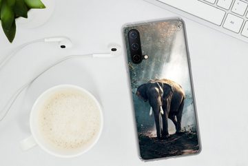 MuchoWow Handyhülle Elefant - Tiere - Licht - Wald - Natur - Wildtiere, Phone Case, Handyhülle OnePlus Nord CE 5G, Silikon, Schutzhülle