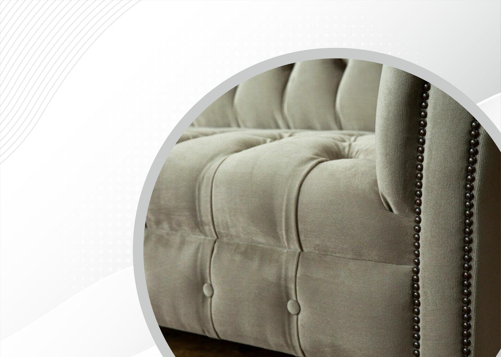 JVmoebel 3-Sitzer, Sitzer Chesterfield Couch 3 Sofa cm Design 225 Sofa