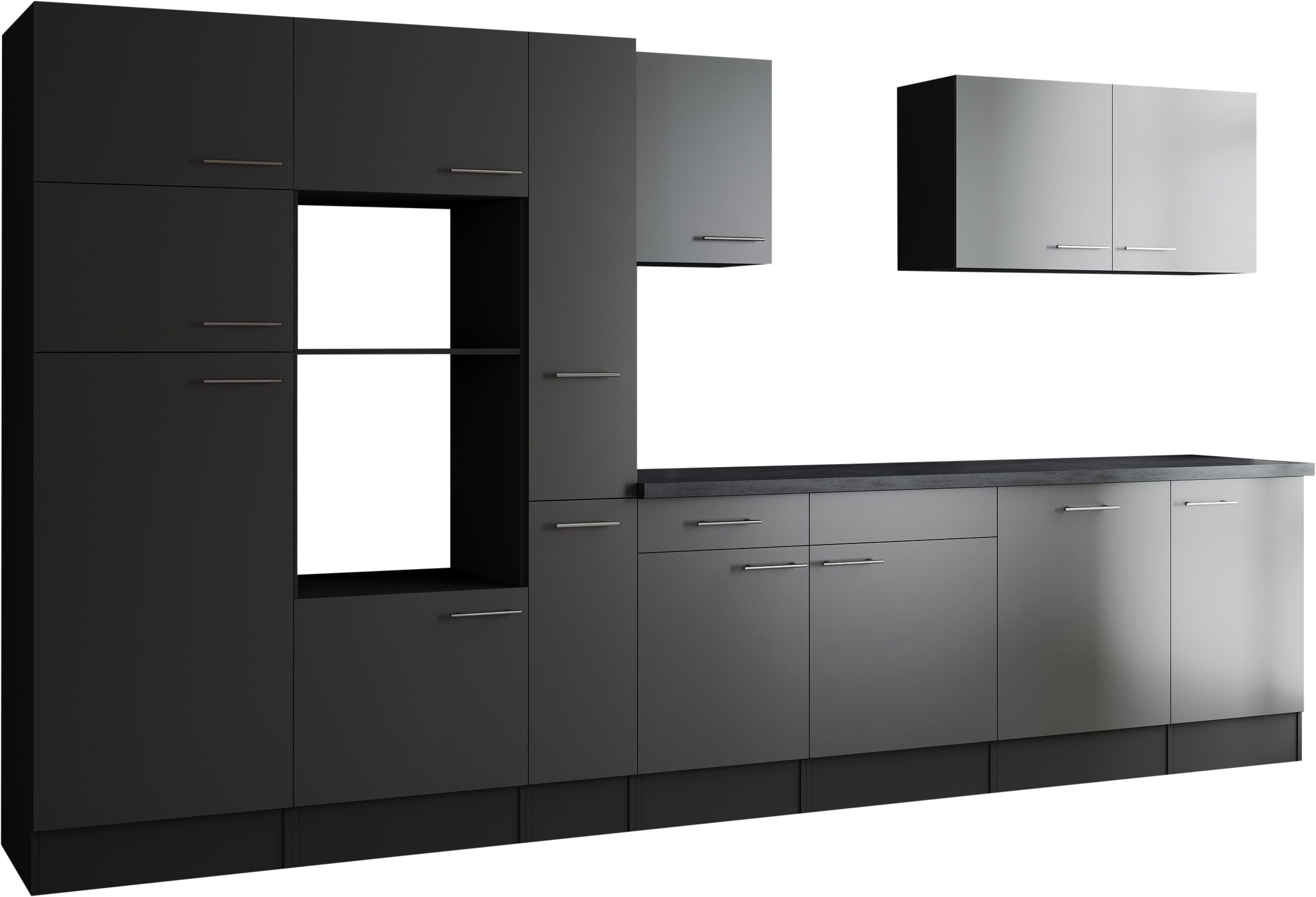RESPEKTA Küchenzeile Oliver, Breite 370 cm, 90 cm Arbeitshöhe, in exklusiver Konfiguration für OTTO