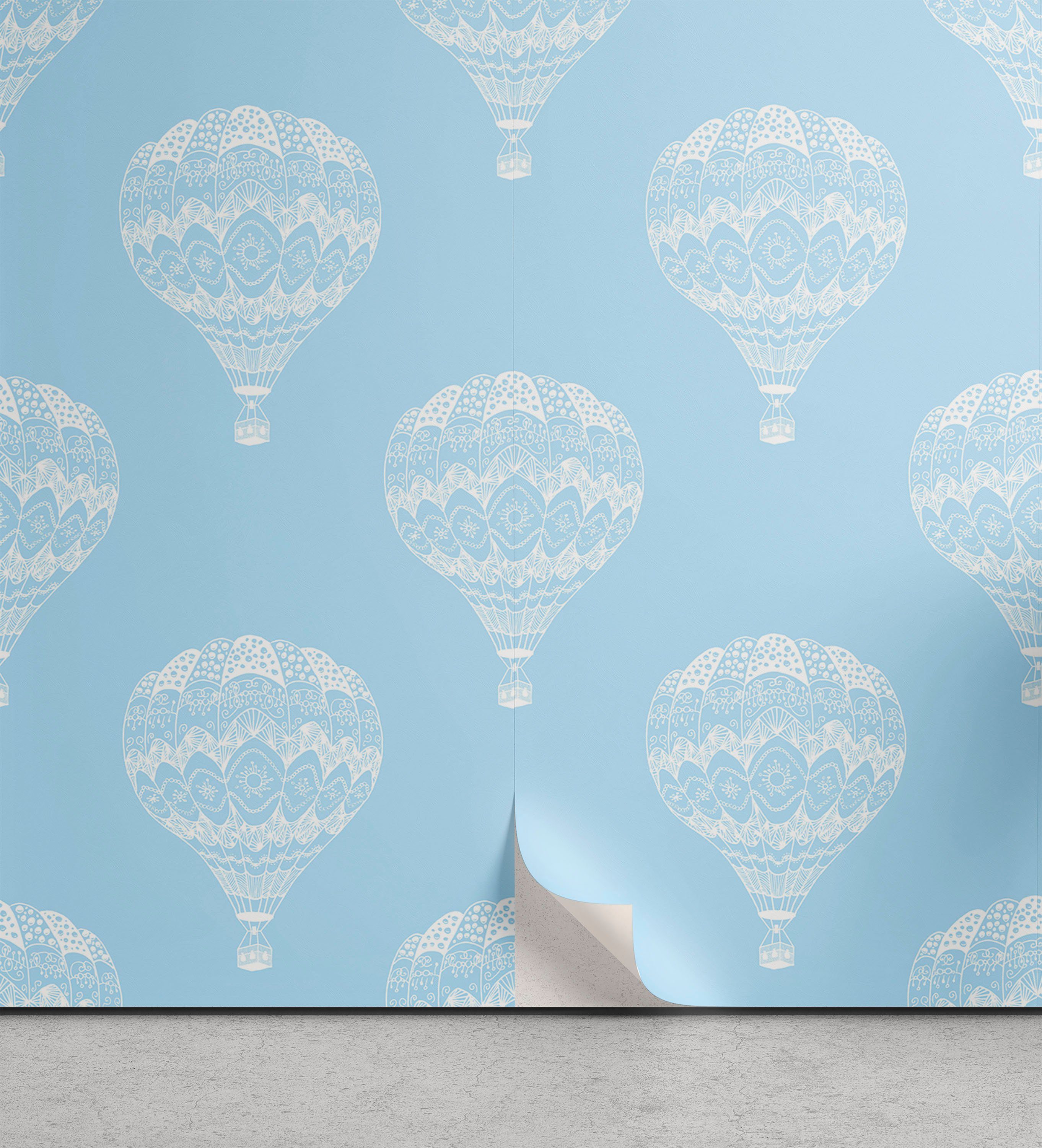 Abakuhaus Vinyltapete selbstklebendes Wohnzimmer Küchenakzent, Heißluftballon zentangle Fahrzeug