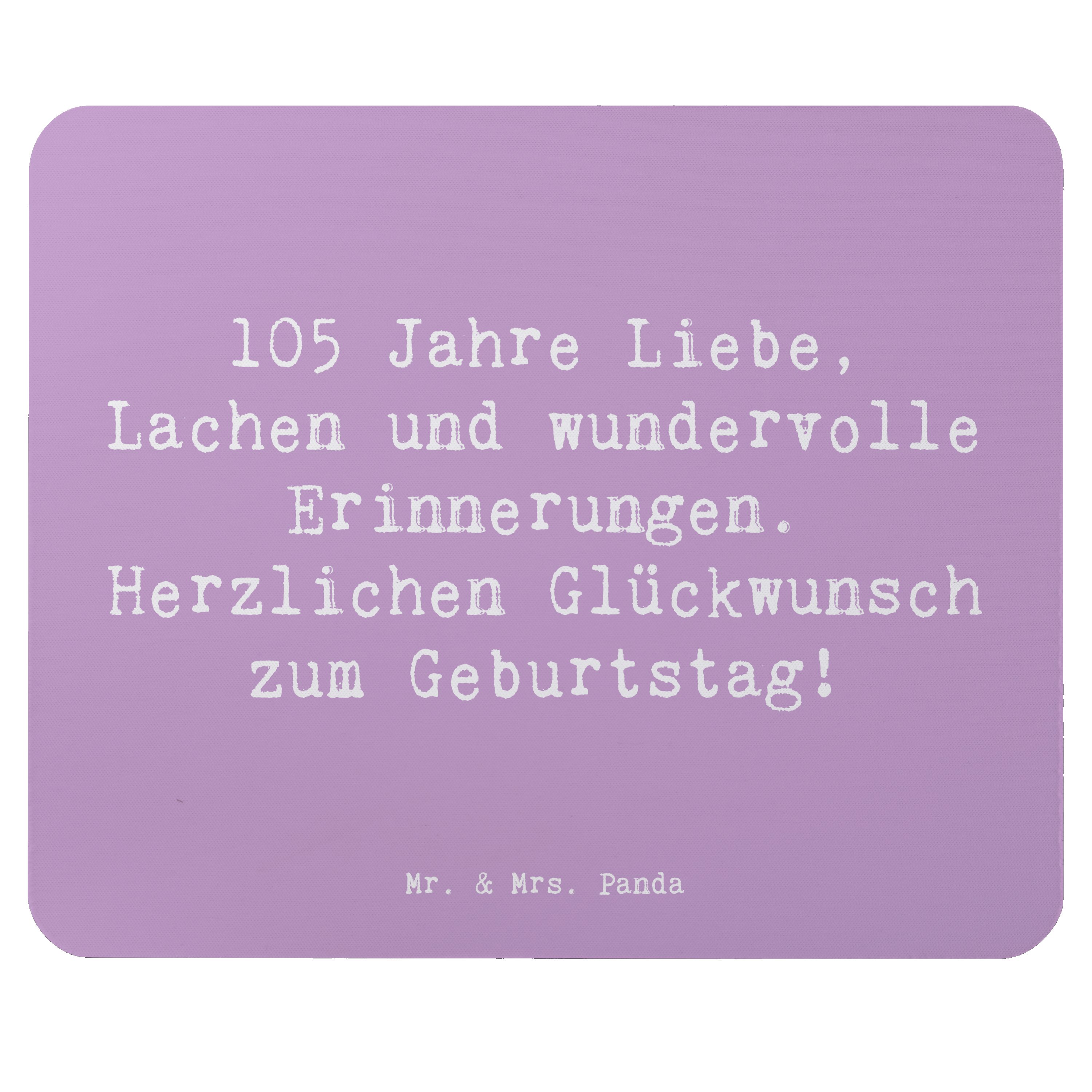 Mauspad Spruch 105. Geburtstag - Lavendeltraum - Geschenk, 105 Jahre, Geburts