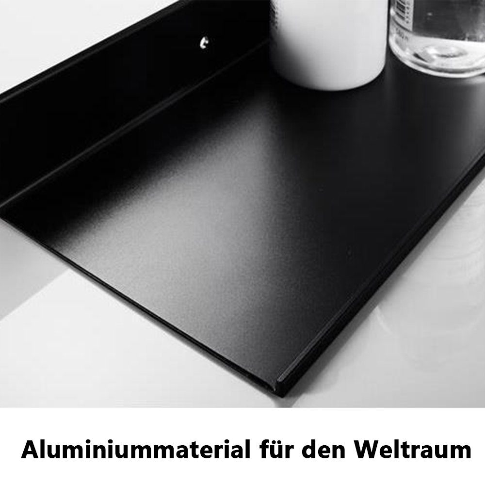 GelldG Duschregal Badezimmer-Duschregal Aluminium und Küchenregal, Regal Wandmontage