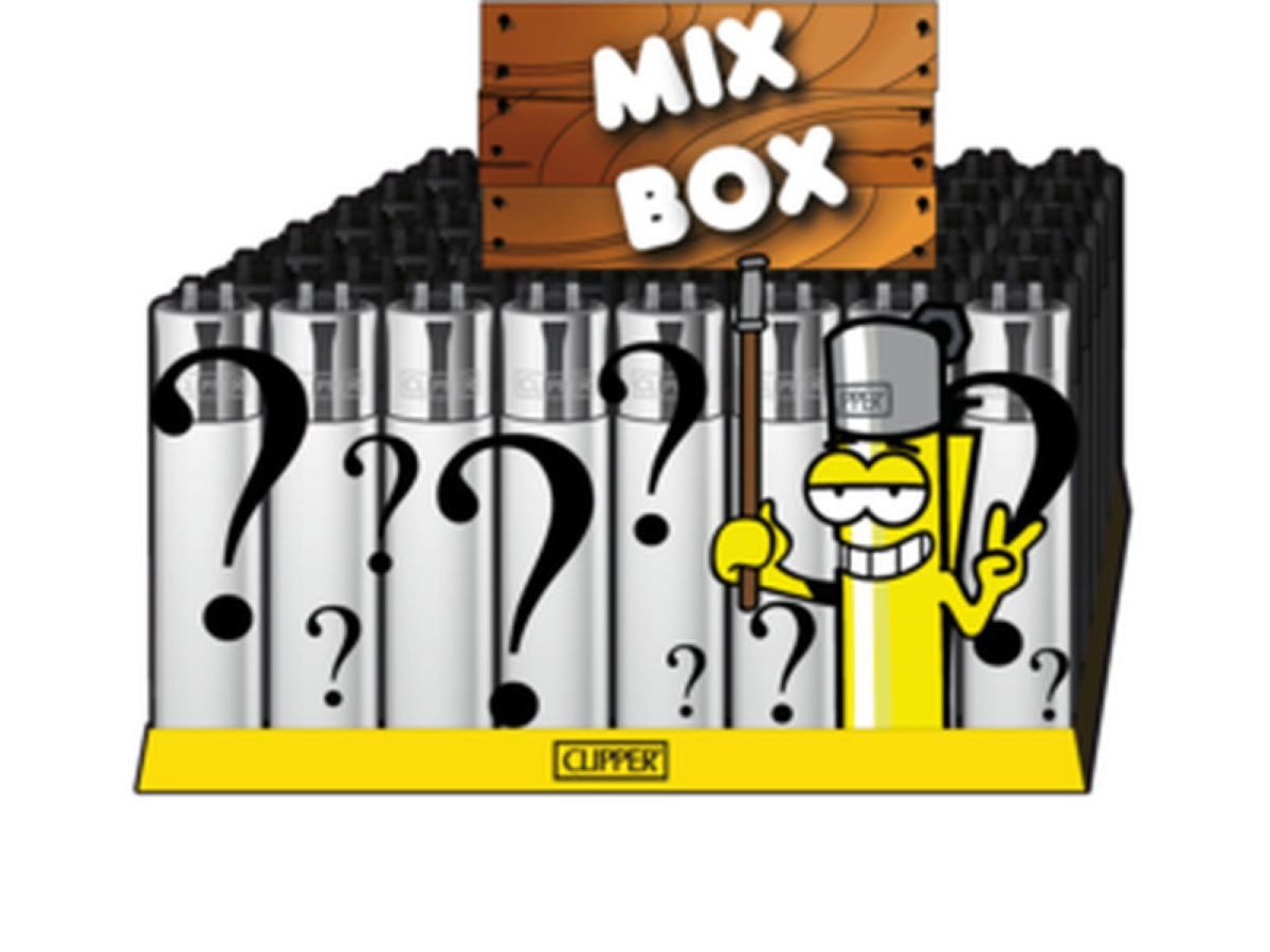 CLIPPER Feuerzeuge 4 Stück im Mix - Wundertüte- nachfüllbar & wiederverwendbar (4-St), Ideal für Sammler, Raucher, Outdoor und Haushalt