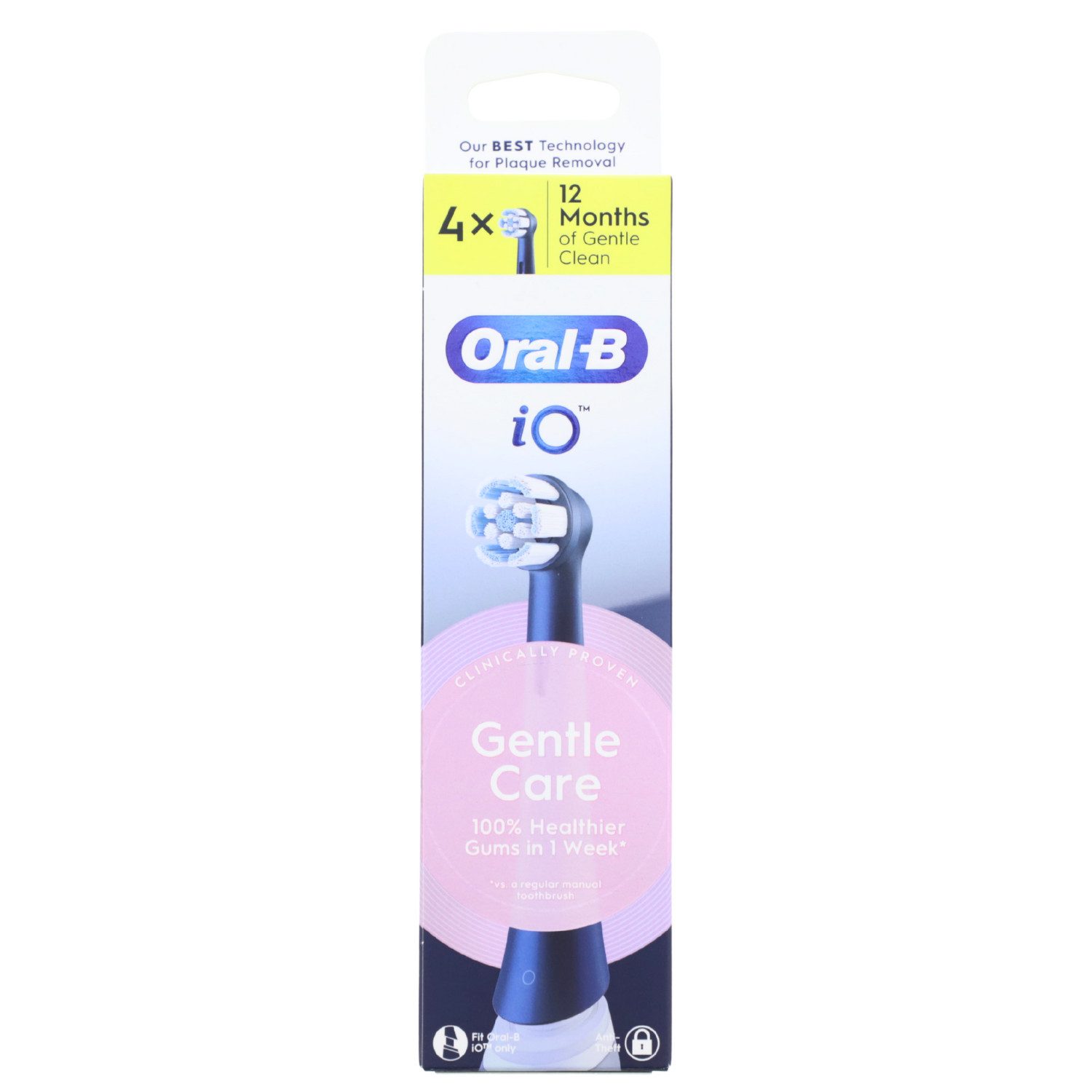 Oral-B Zahnbürste Oral-B iO Gentle Care Sanfte Reinigung Ersatzbürsten 4 Stück Schwarz