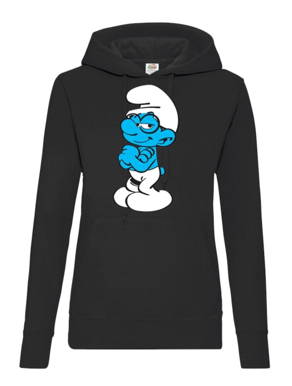 Blondie & Brownie Hoodie Damen Schlaubi Schlumpf Schlümpfe Schlumpfine mit Kapuze
