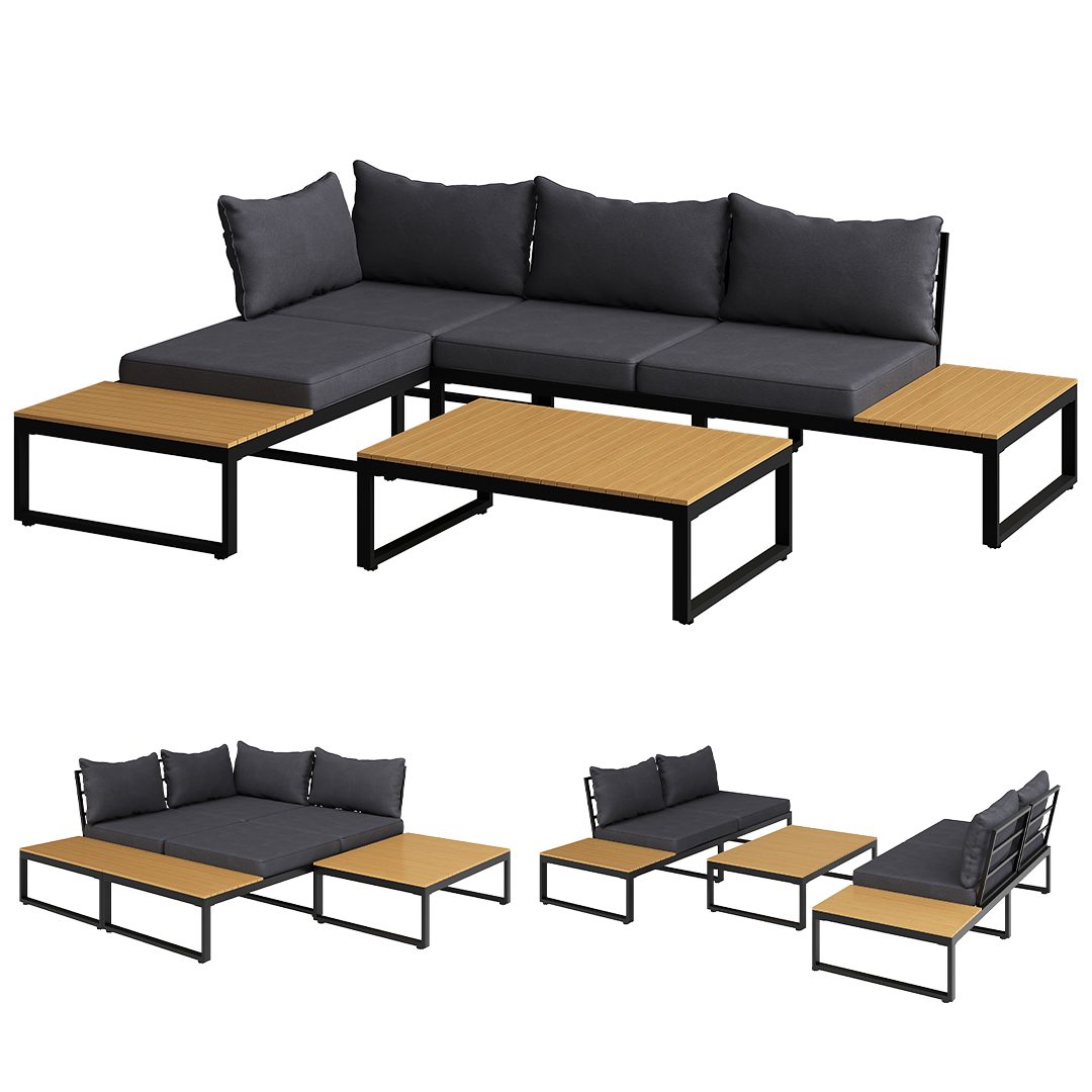 STEELSØN Gartenlounge-Set Zandra, Gartenmöbel-Set mit Ecksofa günstig online kaufen