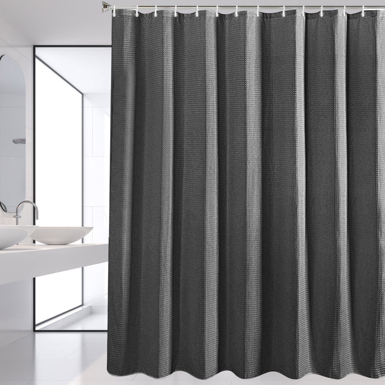 REDOM Duschvorhang Polyester Badewannenvorhang Breite 180 günstig online kaufen