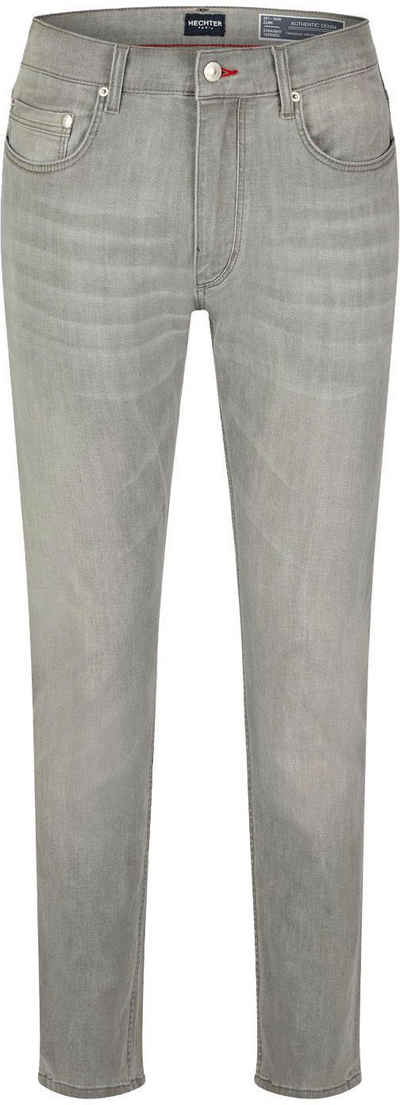 HECHTER PARIS 5-Pocket-Jeans mit Knopfloch in Kontrastfarbe