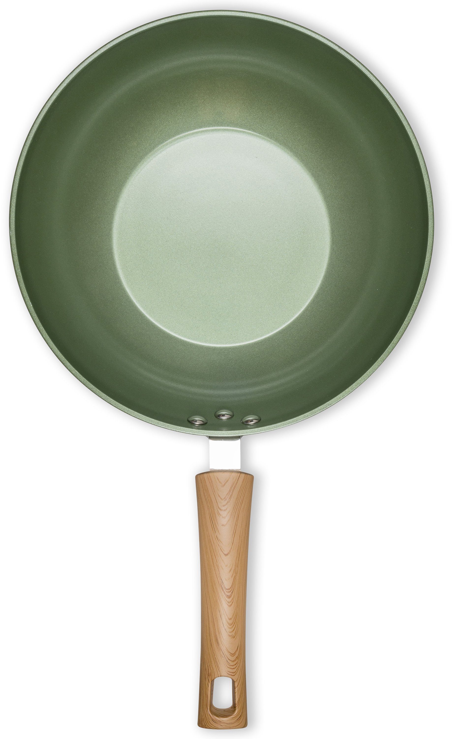 JUST VEGAN Wok CeraVegan, Aluminium (1-tlg), Pflanzliche Keramikbeschichtung, Induktion, Ø 28 cm
