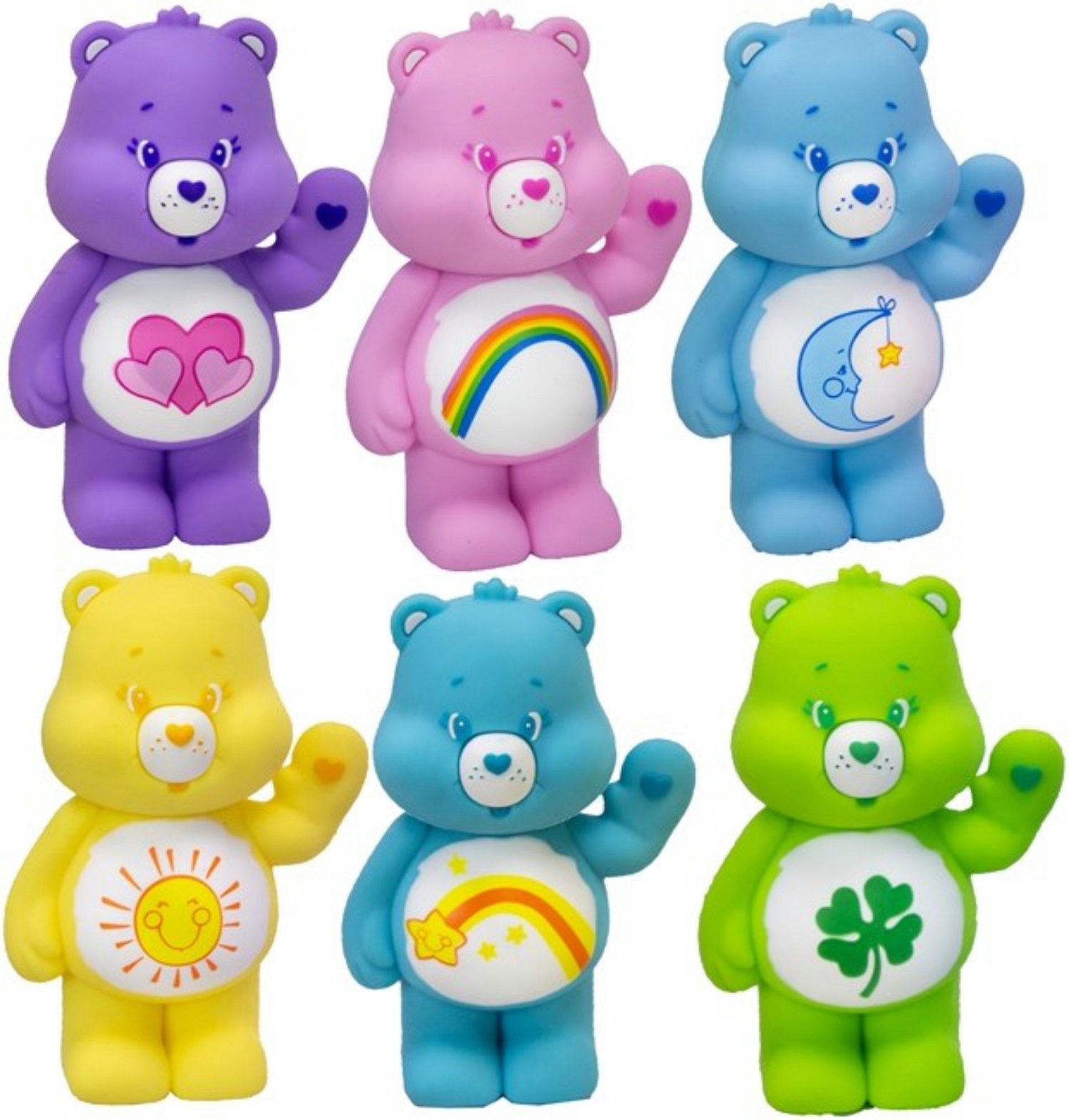Glücksbärchis Sammelfigur Glücksbärchis 6-er Set Herzbärchi Glücksbärchi Figur Figuren 8 cm (Spar-Set)