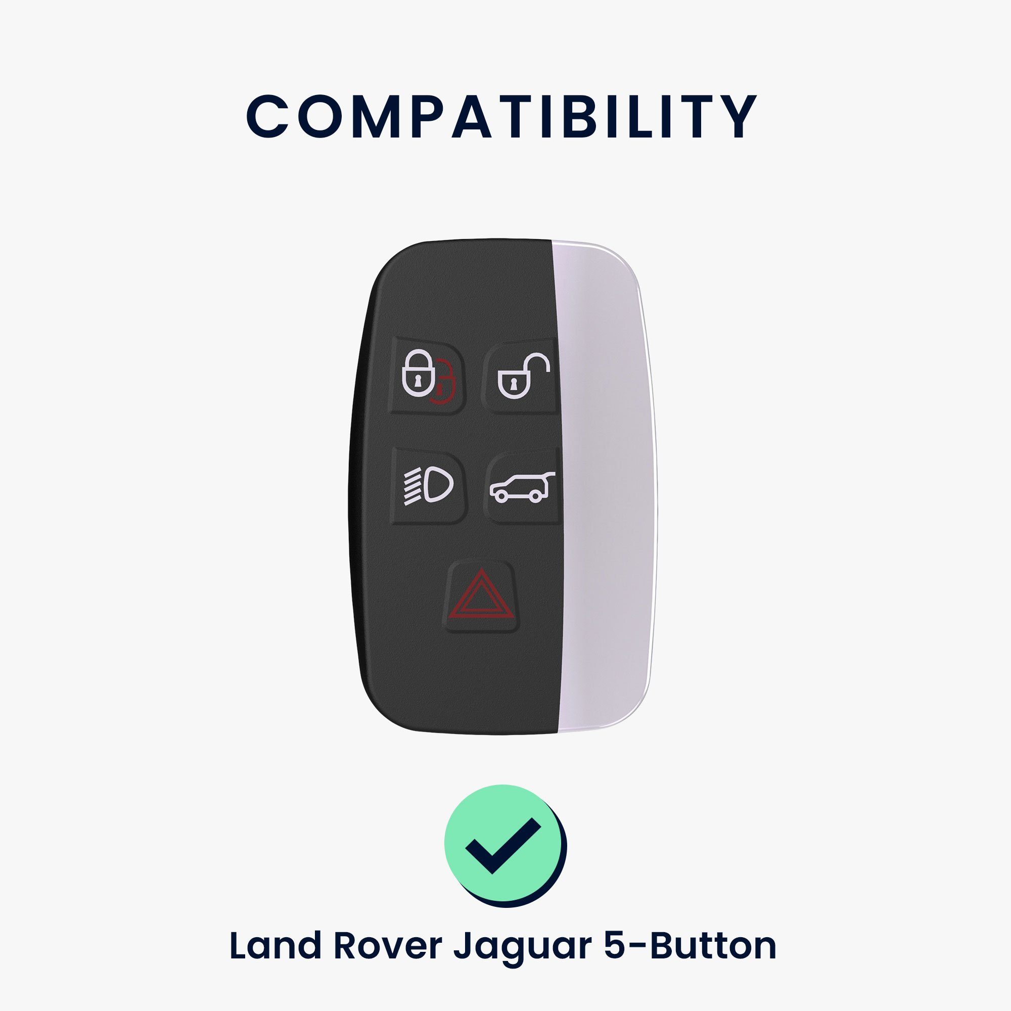 Schlüssel Jaguar, Autoschlüssel kwmobile Cover Hülle Land Schlüsselhülle für Rover Schlüsseltasche Case