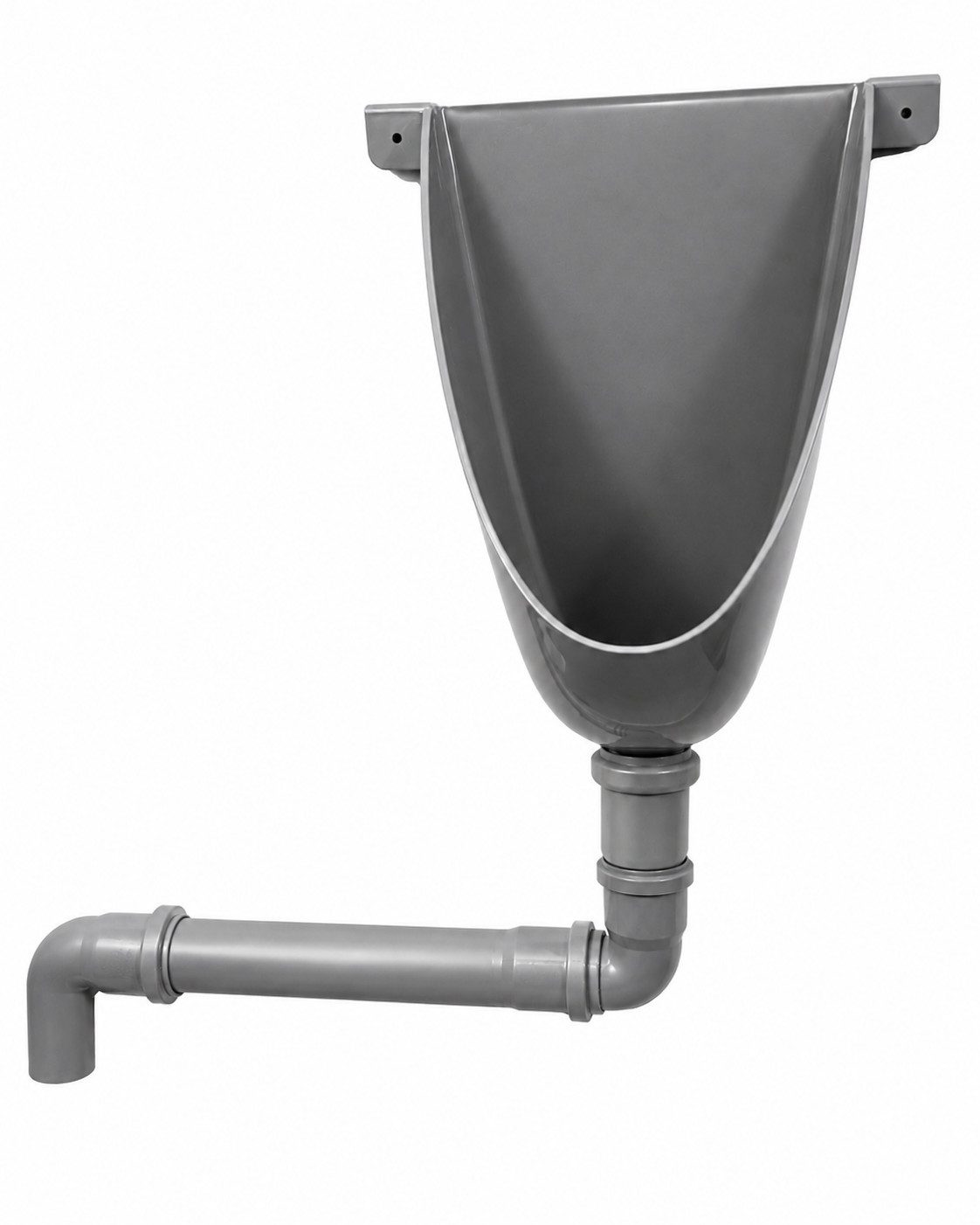 Agande Urinal mit Geruchverschluss und Rohr Pissoir Kunststoff PVC