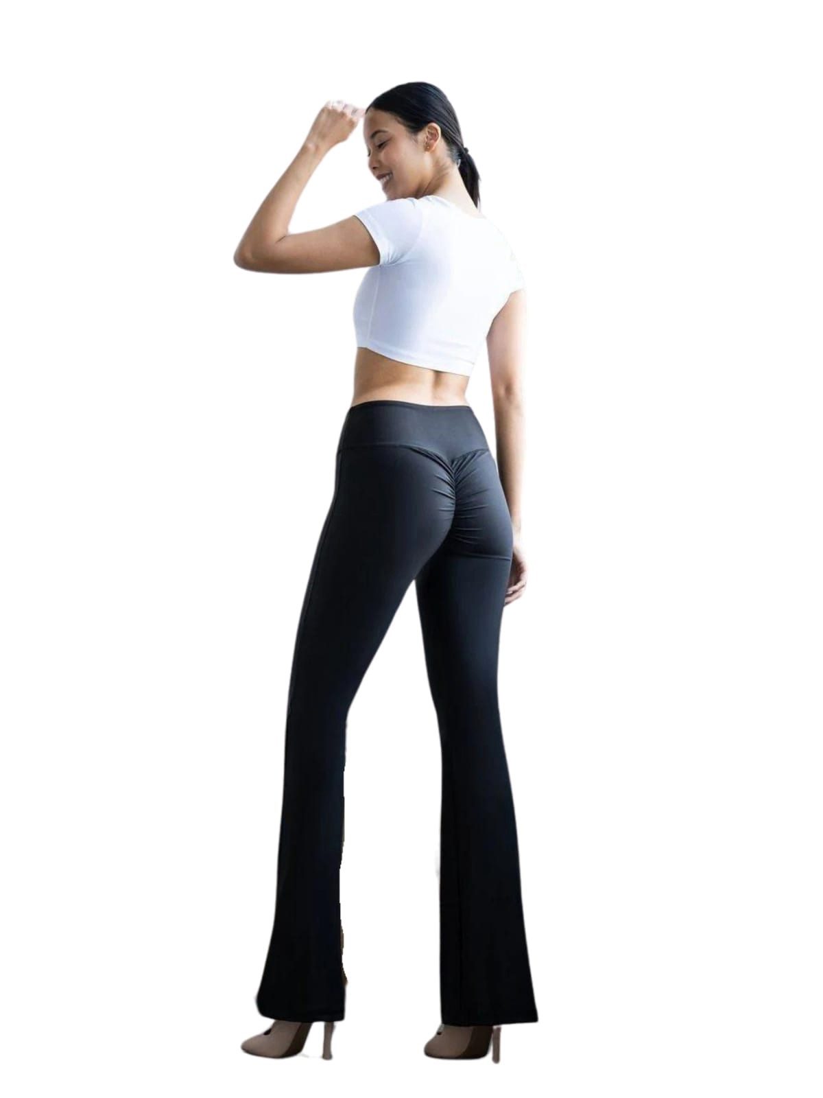 Lismina Leggings Scrunch Butt Leggings Atmungsaktiv, Elastischer Bund