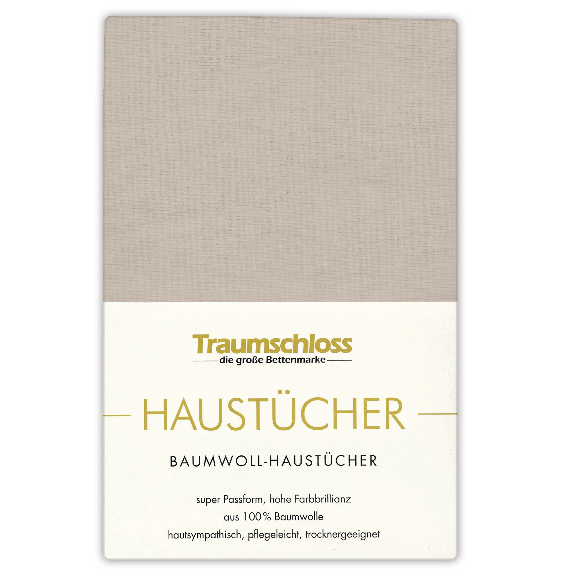 Traumschloss Betttuch Haustuch, 100% Baumwolle, Gummizug: ohne, (1 Stück), aus 100% Baumwolle, ohne Gummizug