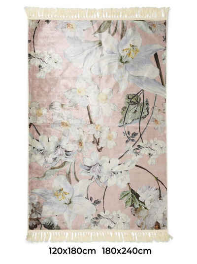 Teppich Rosalee, Essenza, rechteckig, Höhe: 6 mm, sehr weicher Flor, mit Fransen