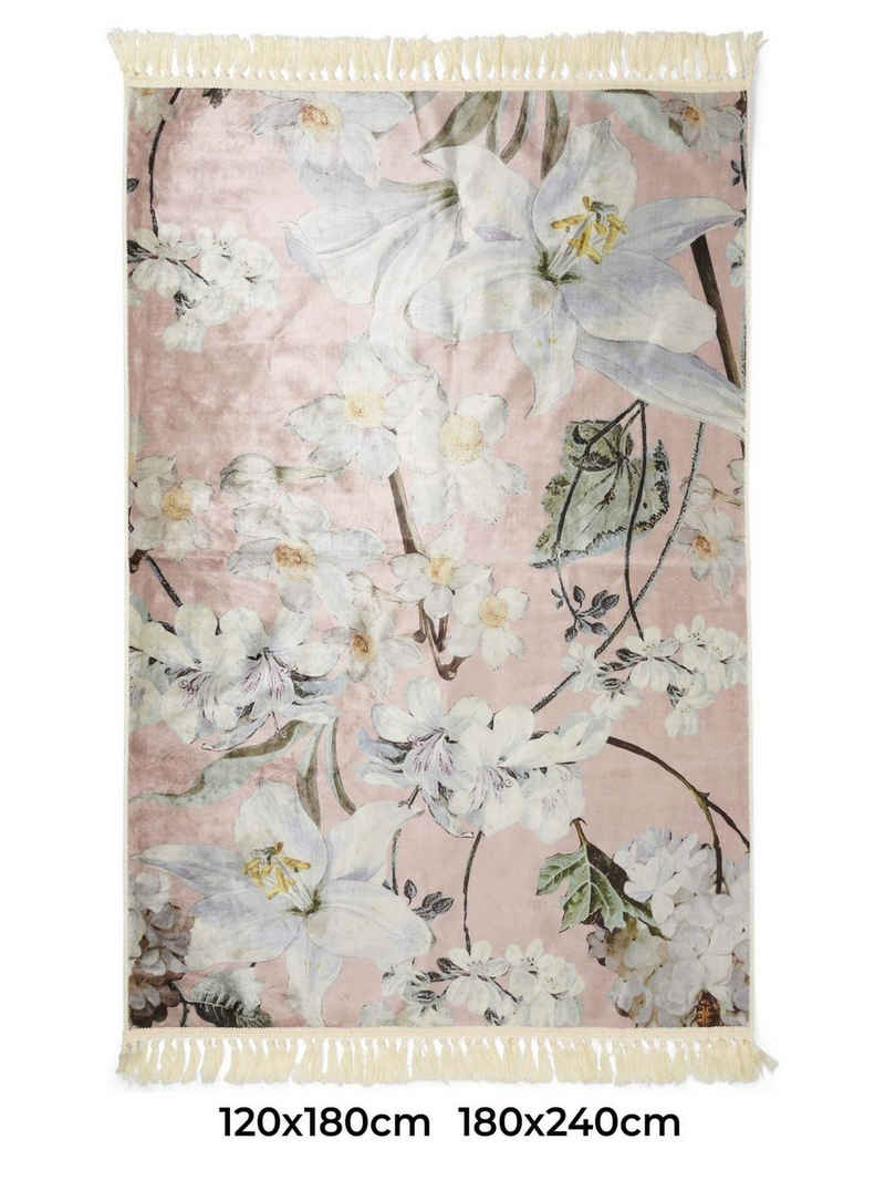Teppich »Rosalee«, Essenza, rechteckig, Höhe: 6 mm, sehr weicher Flor, mit Fransen