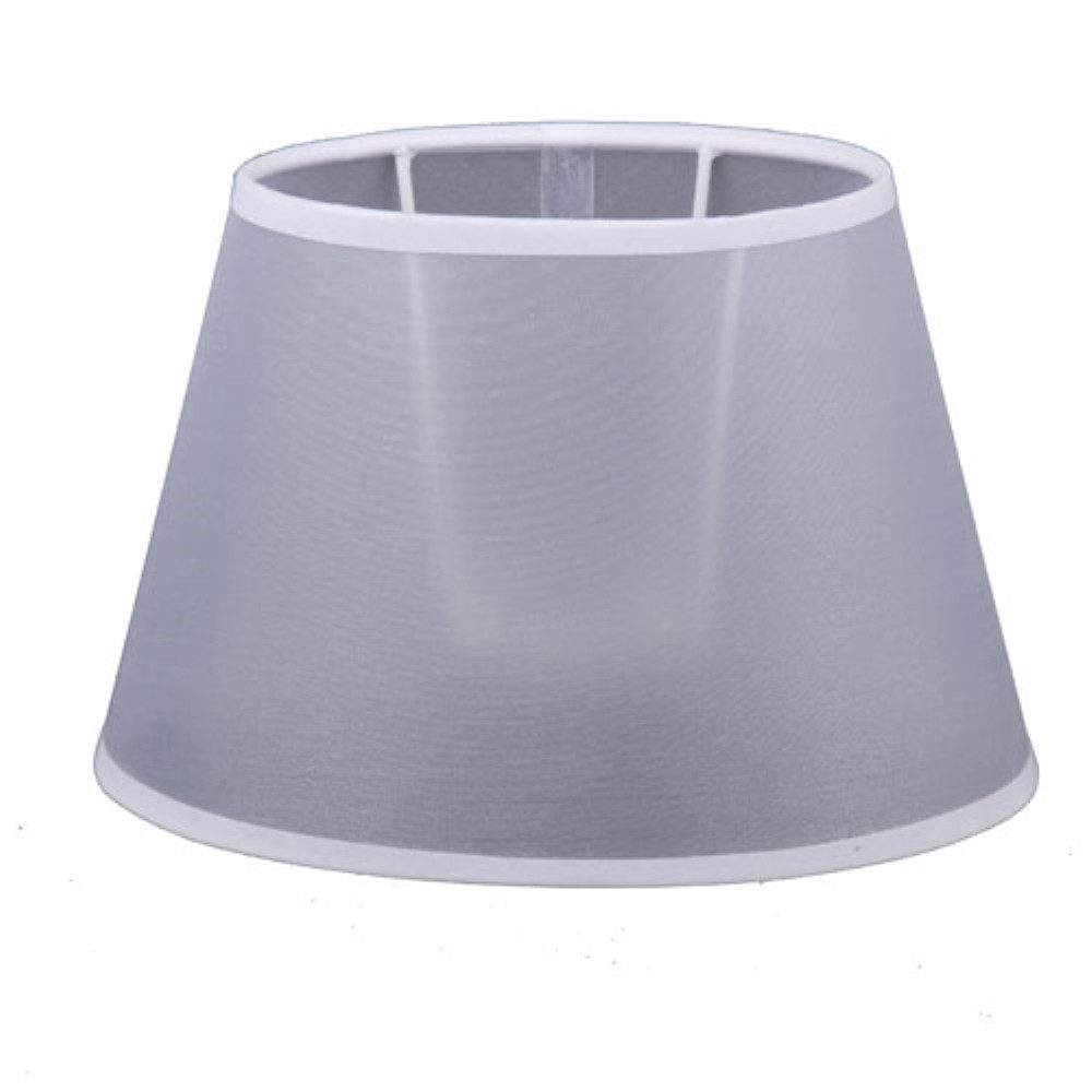 Dirk Davids Leuchten GmbH Lampenschirm Lampenschirm Oval für Tischleuchte Transparent Weiß 24-16-16cm