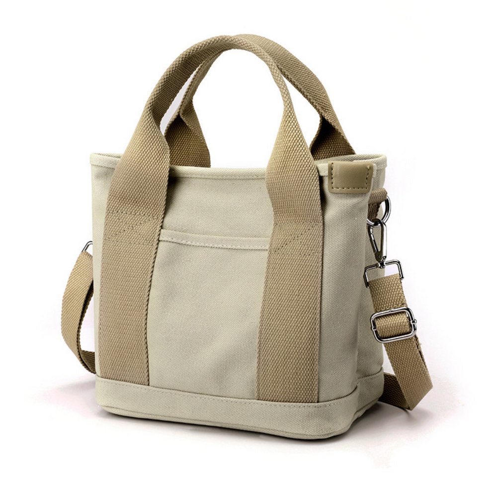 Blusmart Umhängetasche Canvas-Tragetasche für Damen (Schultertasche mit verstellbarem Riemen, Handtasche mit Reißverschluss, Tragetasche), Für Schule, Shopping, Arbeit und Reisen