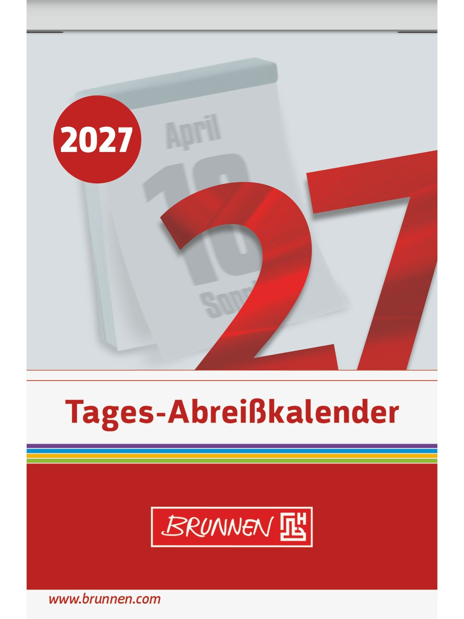 Baier & Schneider Abreißkalender Abreißkalender 2027 65x98 mm mit Tageszählung, Wochennummern Tageszählung Sonnen- und Mondzeiten