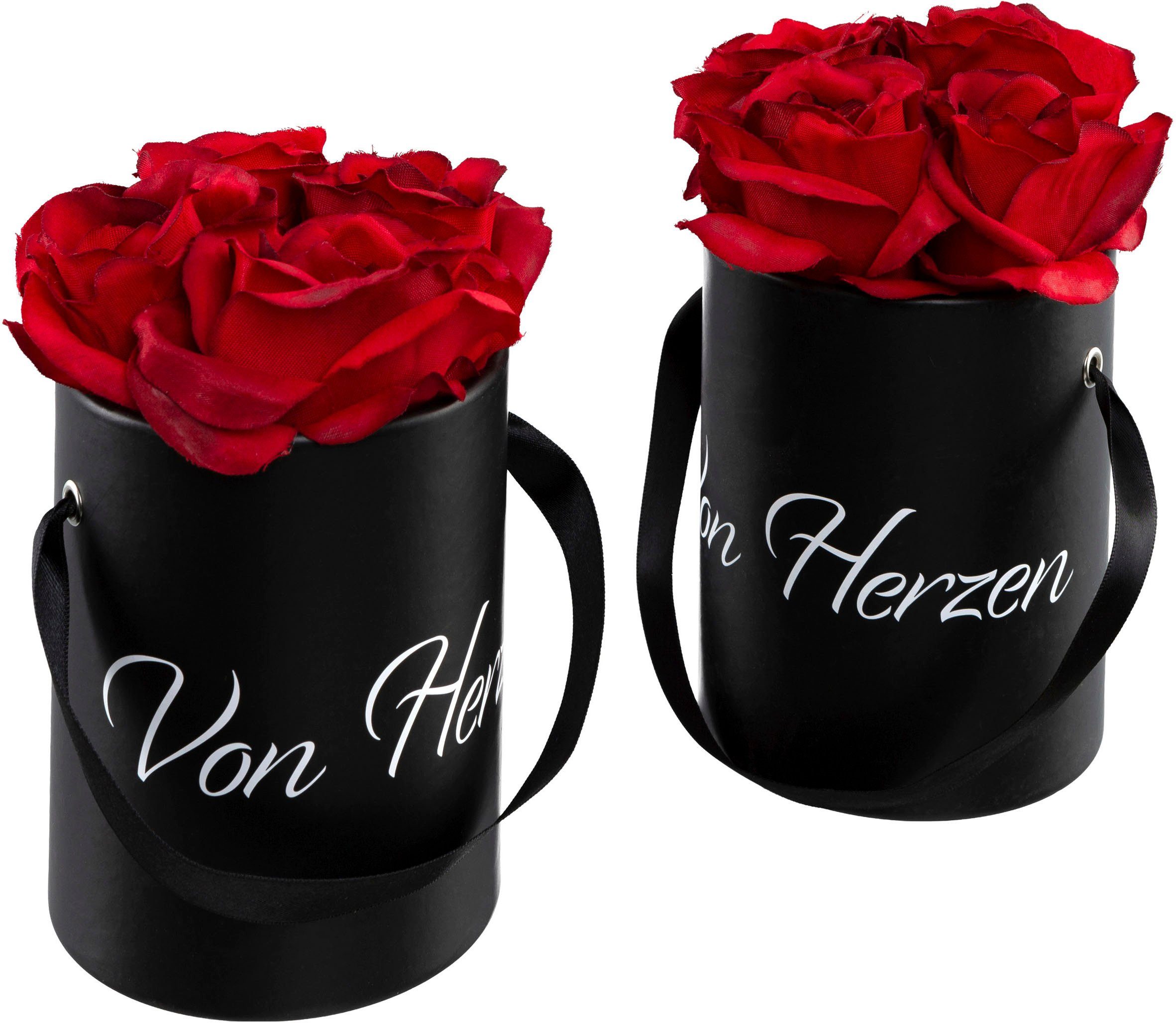 Kunstblume Rosen in Box Rose, Creativ günstig online kaufen