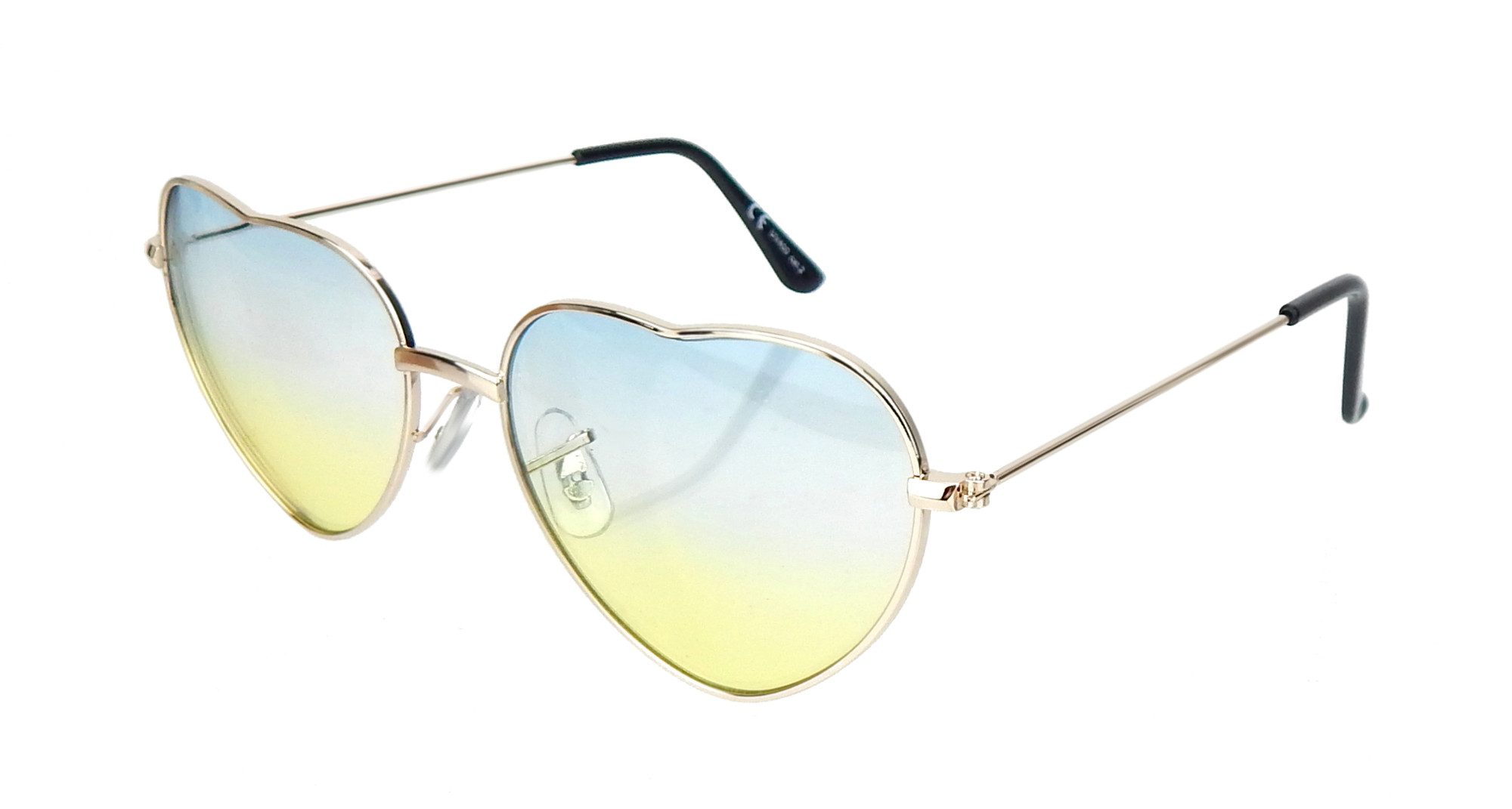 Ella Jonte Sonnenbrille Herz-Sonnenbrille im Boho-Style mit UV-400 Schutz & Metallrahmen