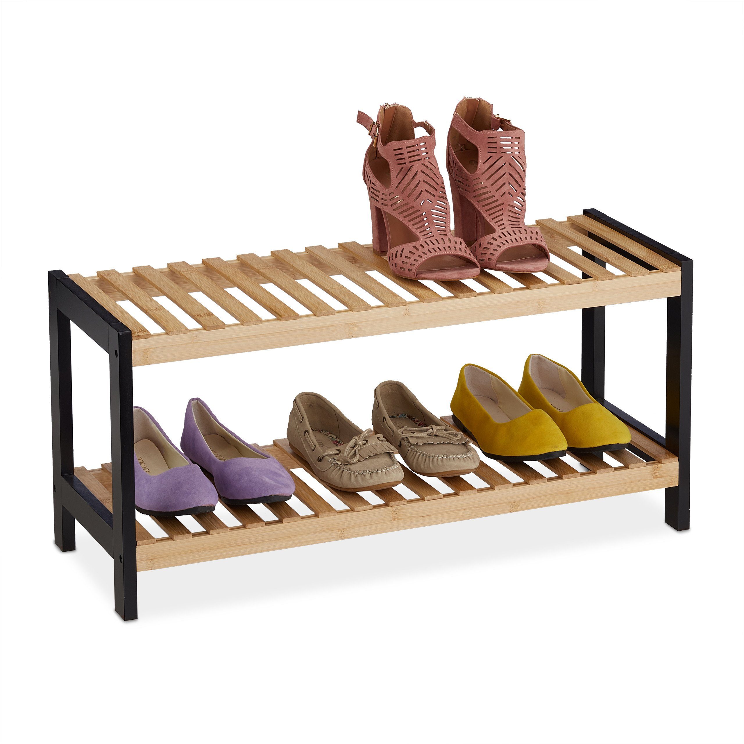 relaxdays Schuhregal mit 2 Ebene günstig online kaufen