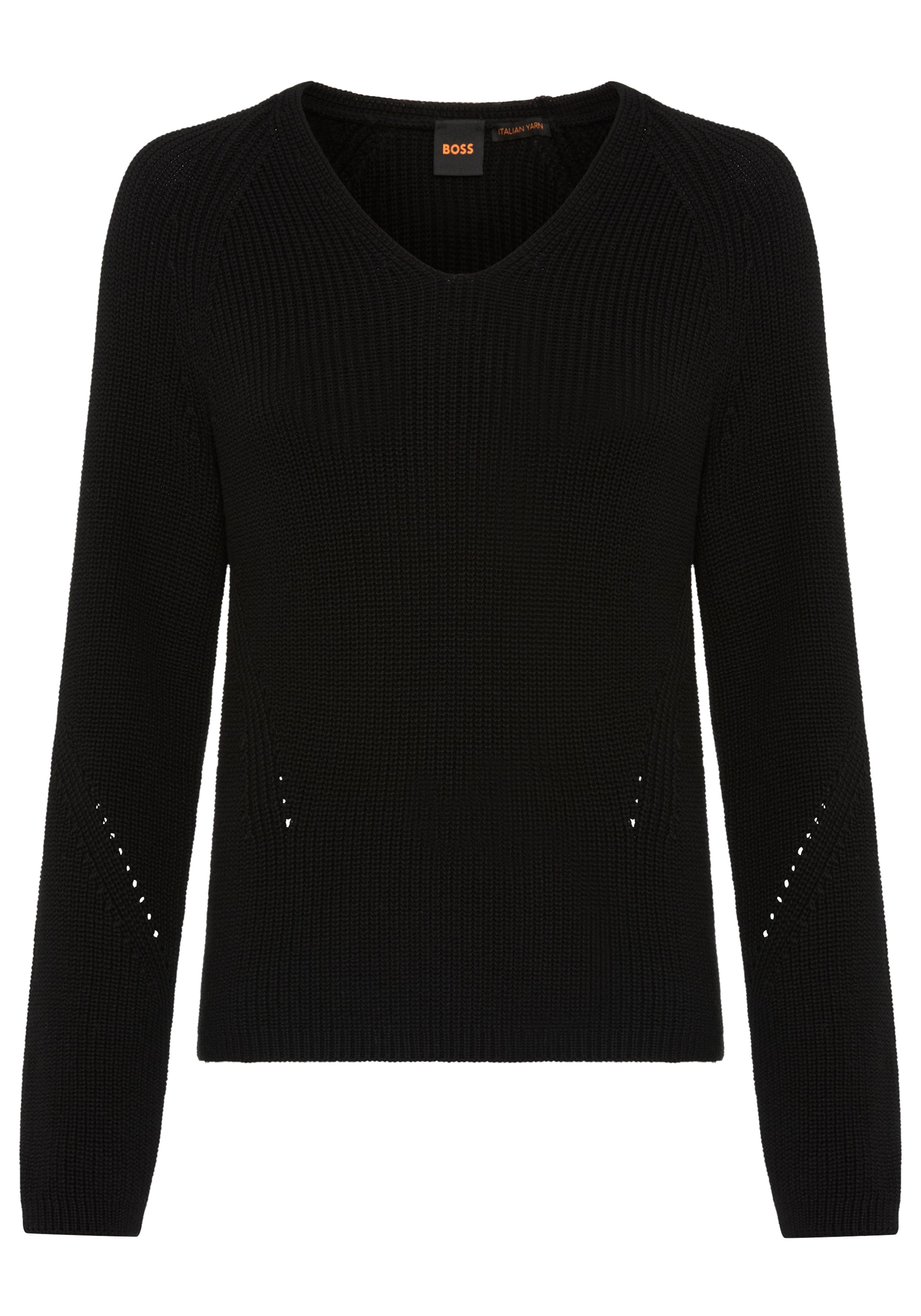 BOSS ORANGE Strickpullover Fardellina Premium Damenmode aus reiner Baumwolle