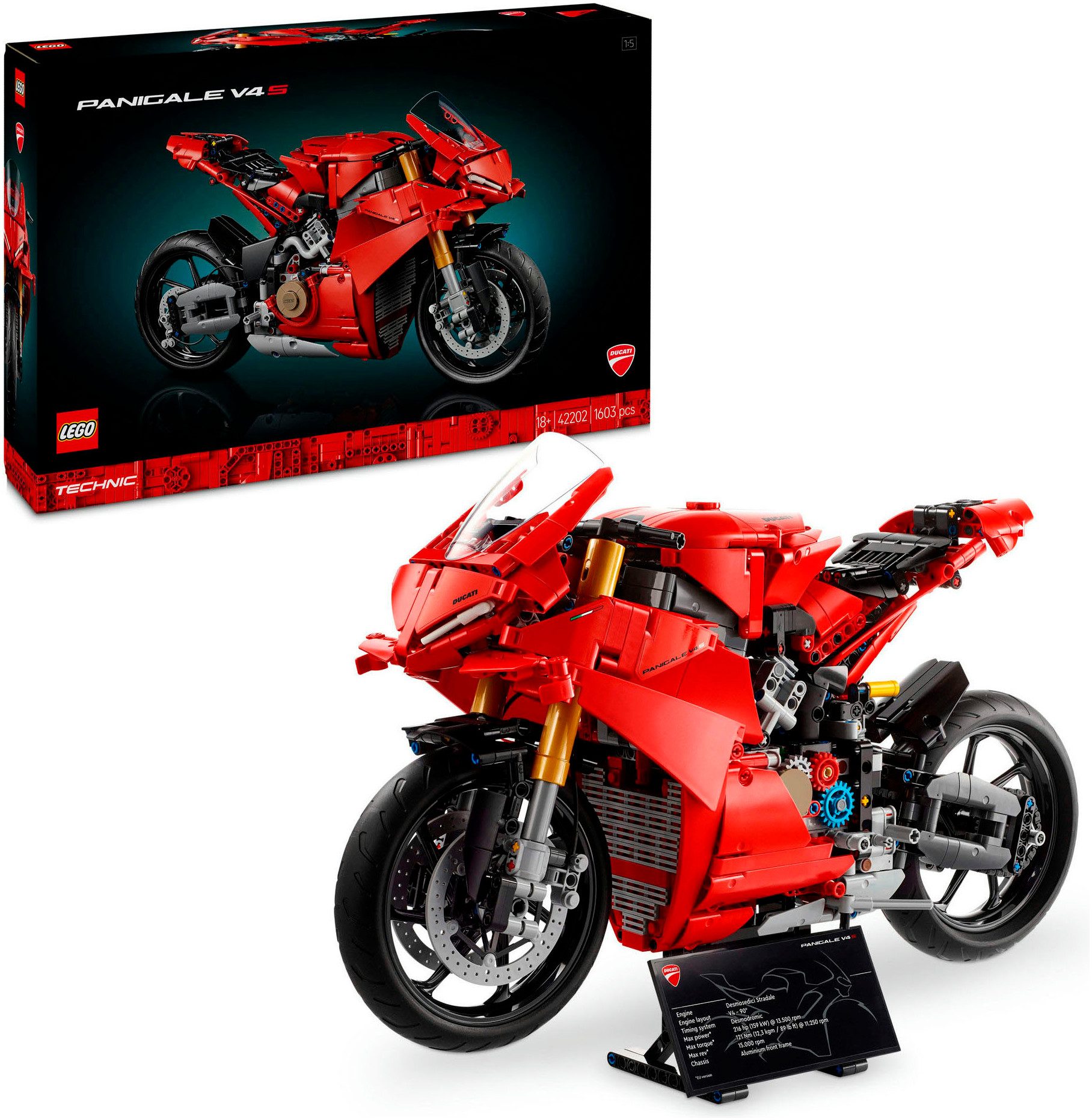 LEGO® Ducati Panigale V4 S Motorrad (42202), LEGO Technic Konstruktionsspie günstig online kaufen