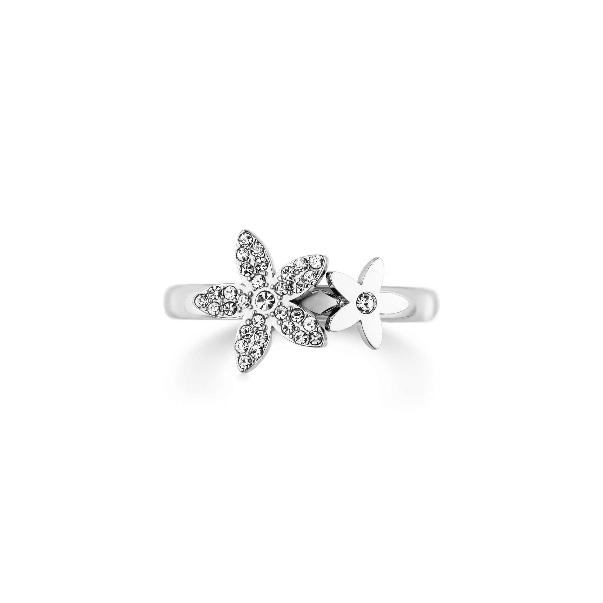 Tamaris Fingerring The new Glitter Flower Edelstahl