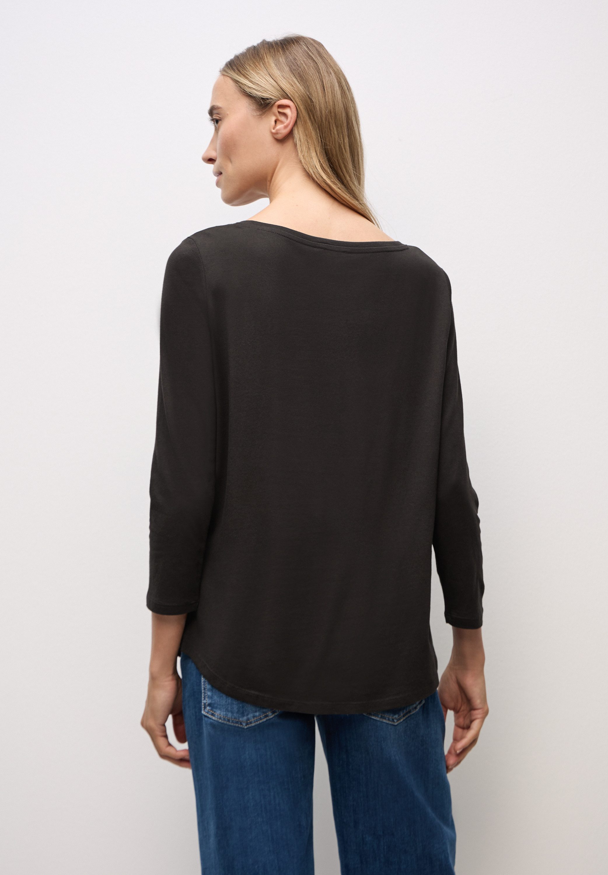 STREET ONE Langarmshirt in Unifarbe