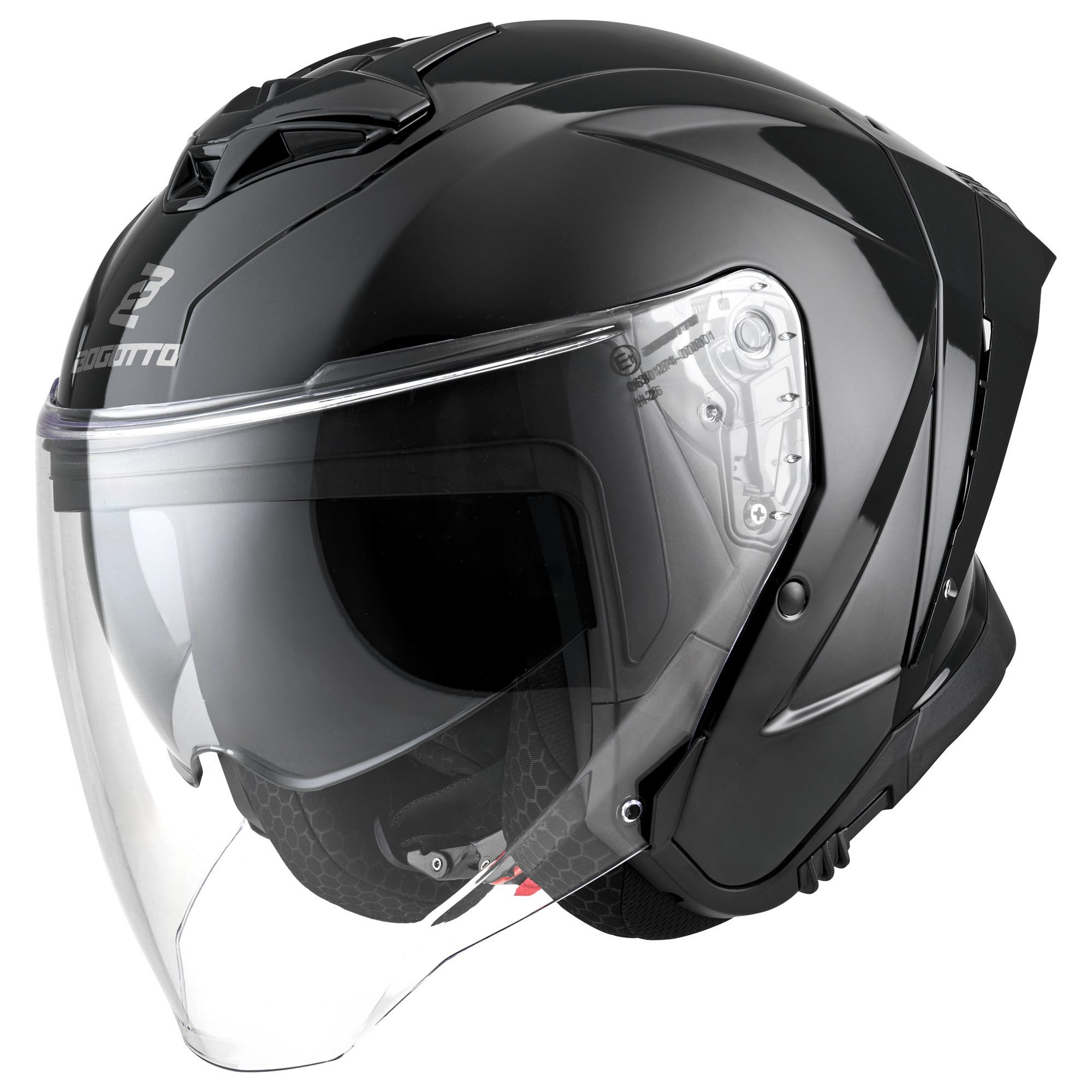 Bogotto Motorradhelm H599 Jethelm, Geeignet Für Brillenträger,herausnehmbares Innenfutter,integriert