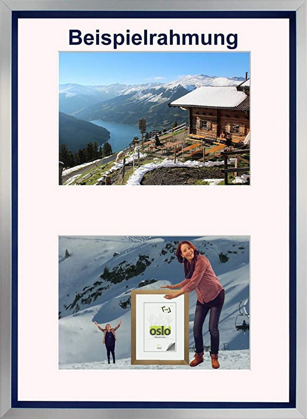 Oslo MasterLine Bilderrahmen-Set Bilderrahmen Kunststoff silber günstig online kaufen