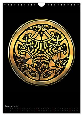 CALVENDO Wandkalender Keltische Art (Wandkalender 2024 DIN A4 hoch), CALVENDO Monatskalender