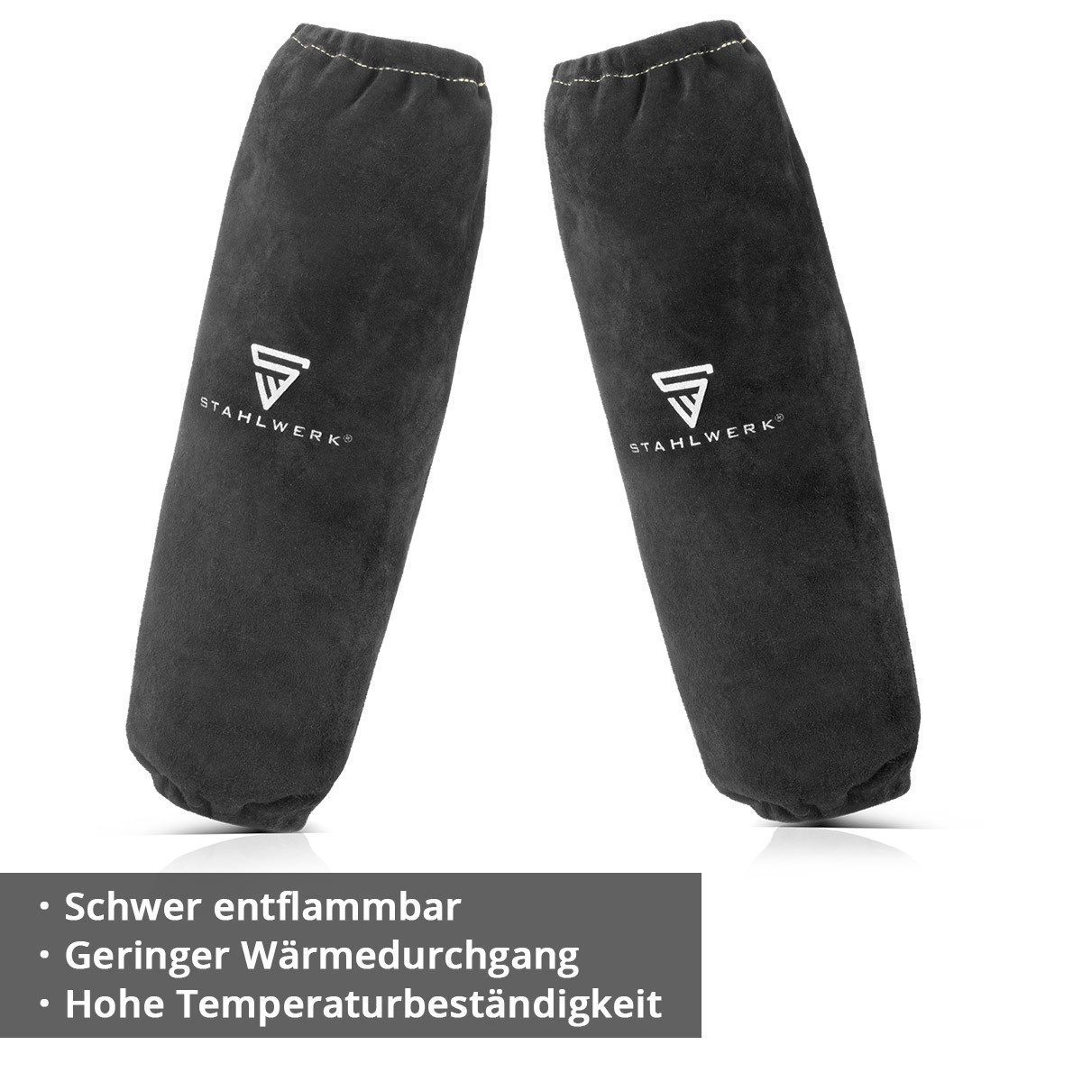 STAHLWERK Schweißerhandschuhe Schweißerärmel / Schweißerstulpen (Set, 1-St., Einzelartikel) feuerbeständig, schwer entflammbar