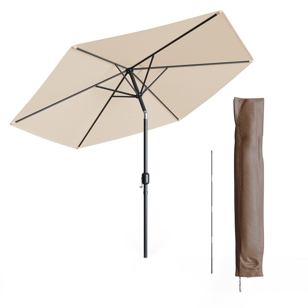 OK-Living Sonnenschirm, Beige, 270 cm mit günstig online kaufen